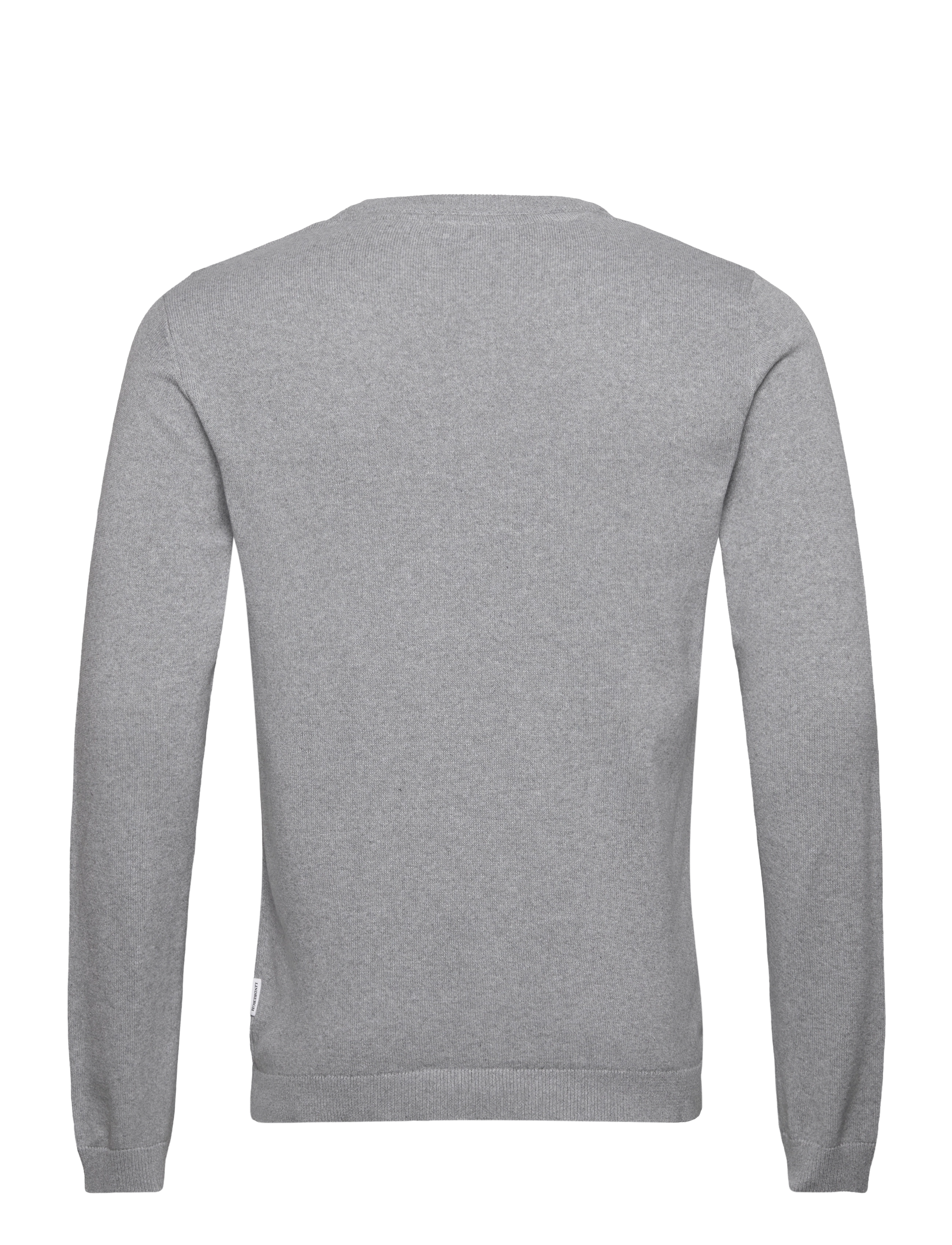 Lindbergh - 100% recycle knit round neck - rundhals - dk grey - 1