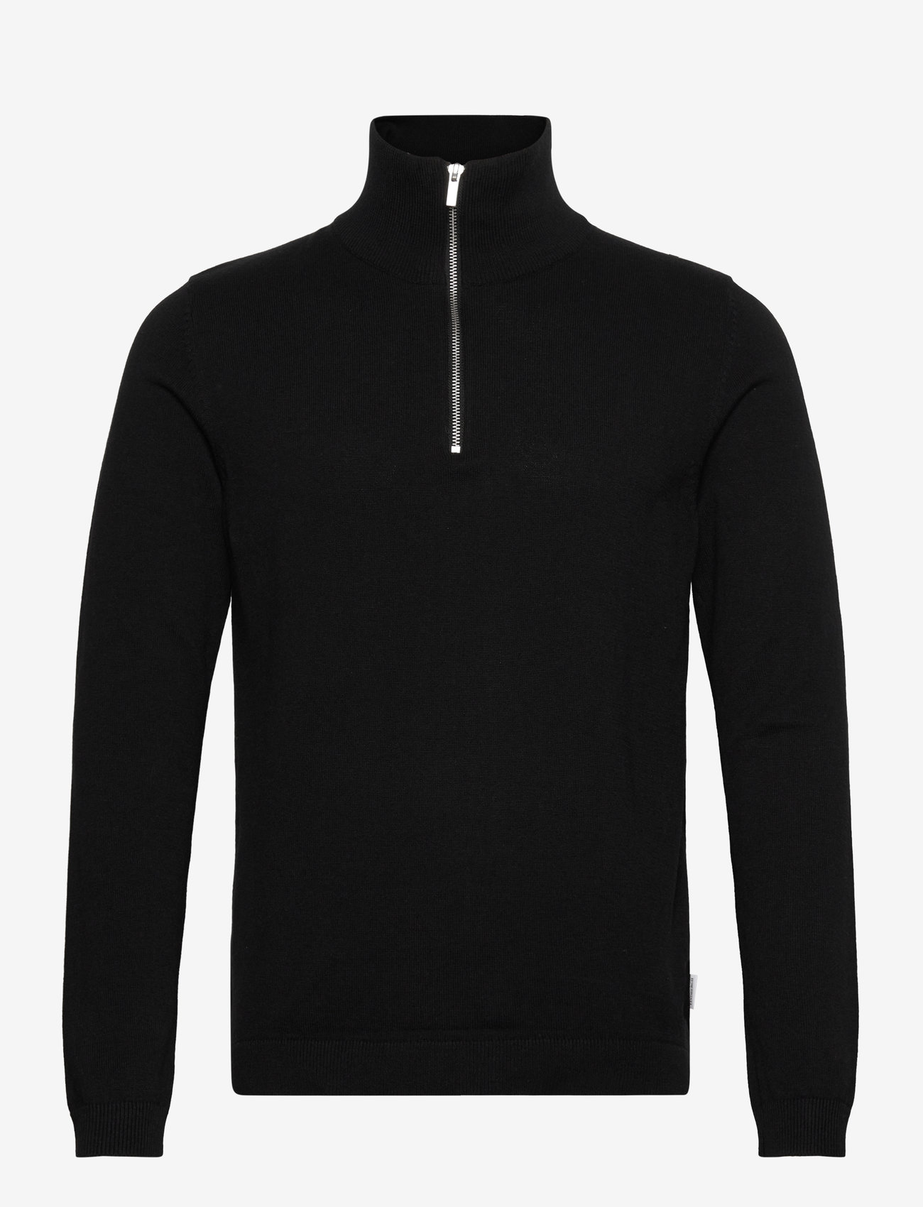 Lindbergh - 100% recycle knit half zip - mænd - black - 0