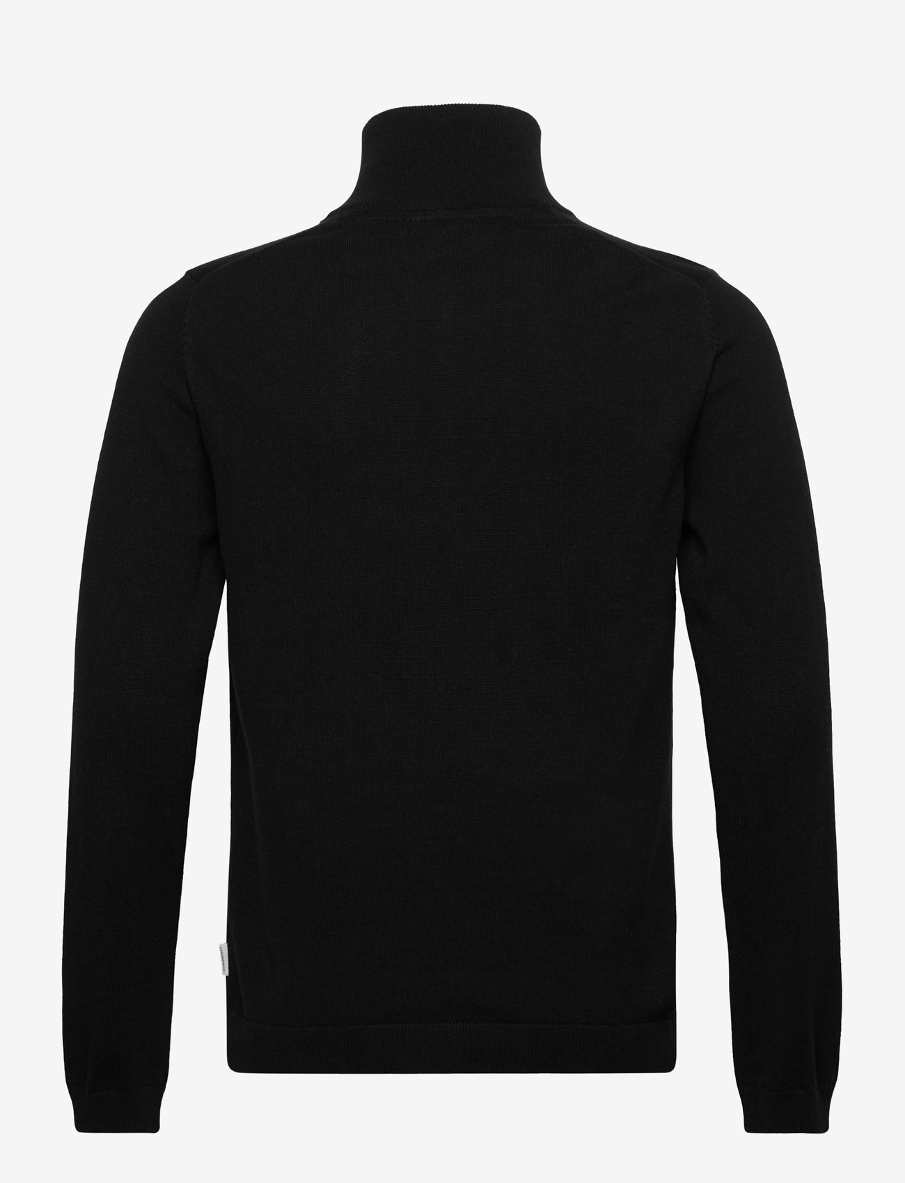 Lindbergh - 100% recycle knit half zip - mænd - black - 1