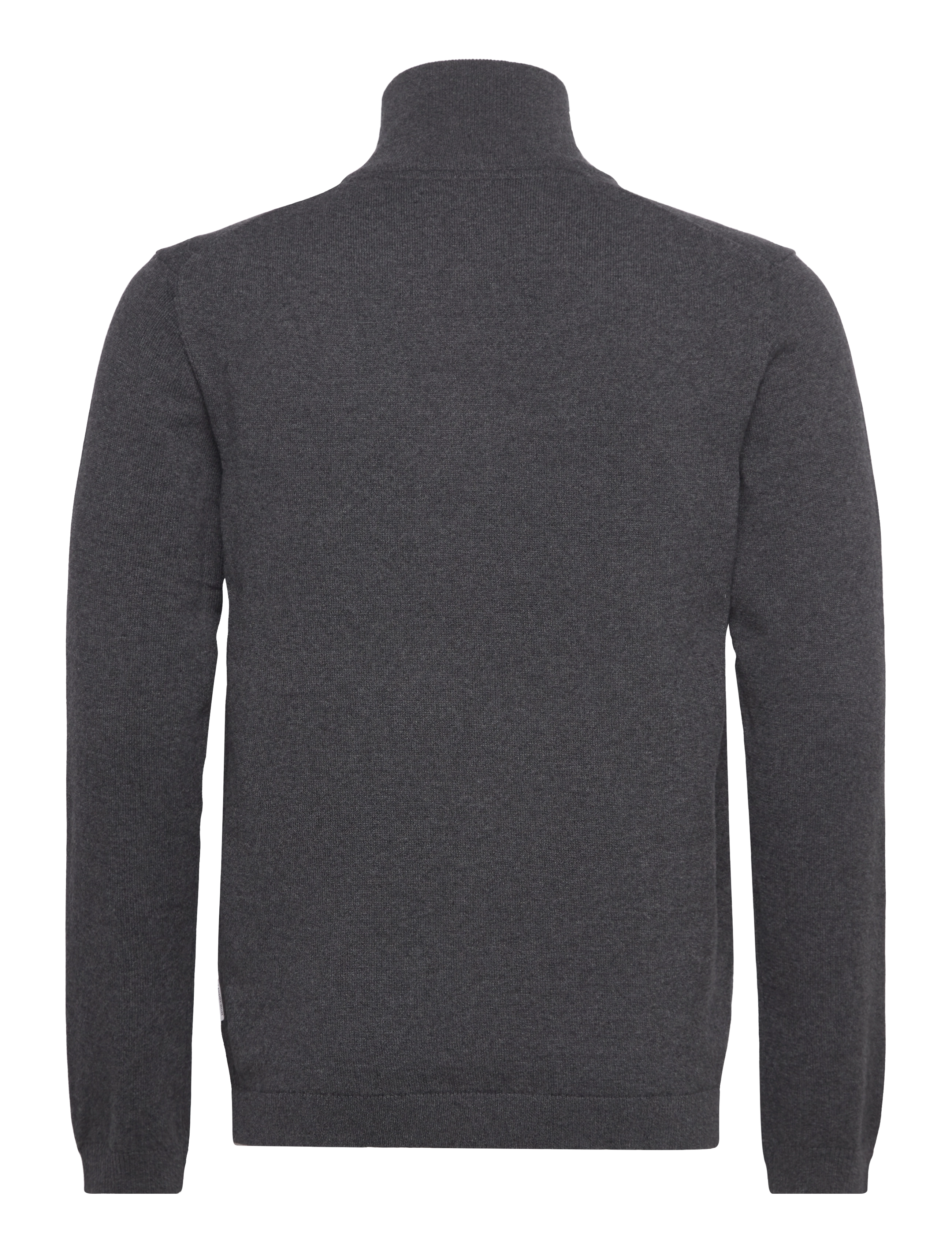 Lindbergh - 100% recycle knit half zip - pullover mit halbem reißverschluss - charcoal - 2