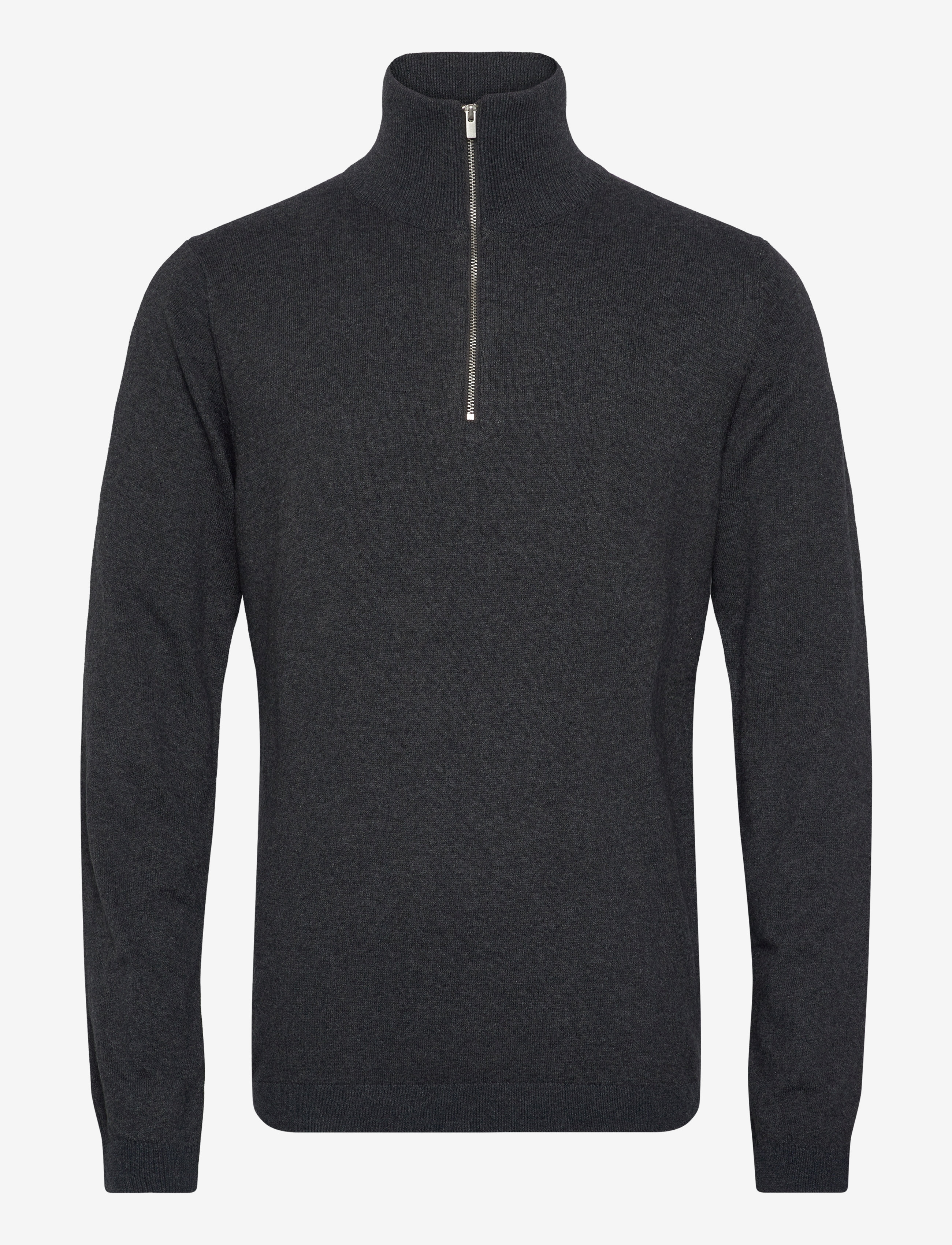 Lindbergh 100% recycle knit half zip - Halfzip strik - DK GREY / grey