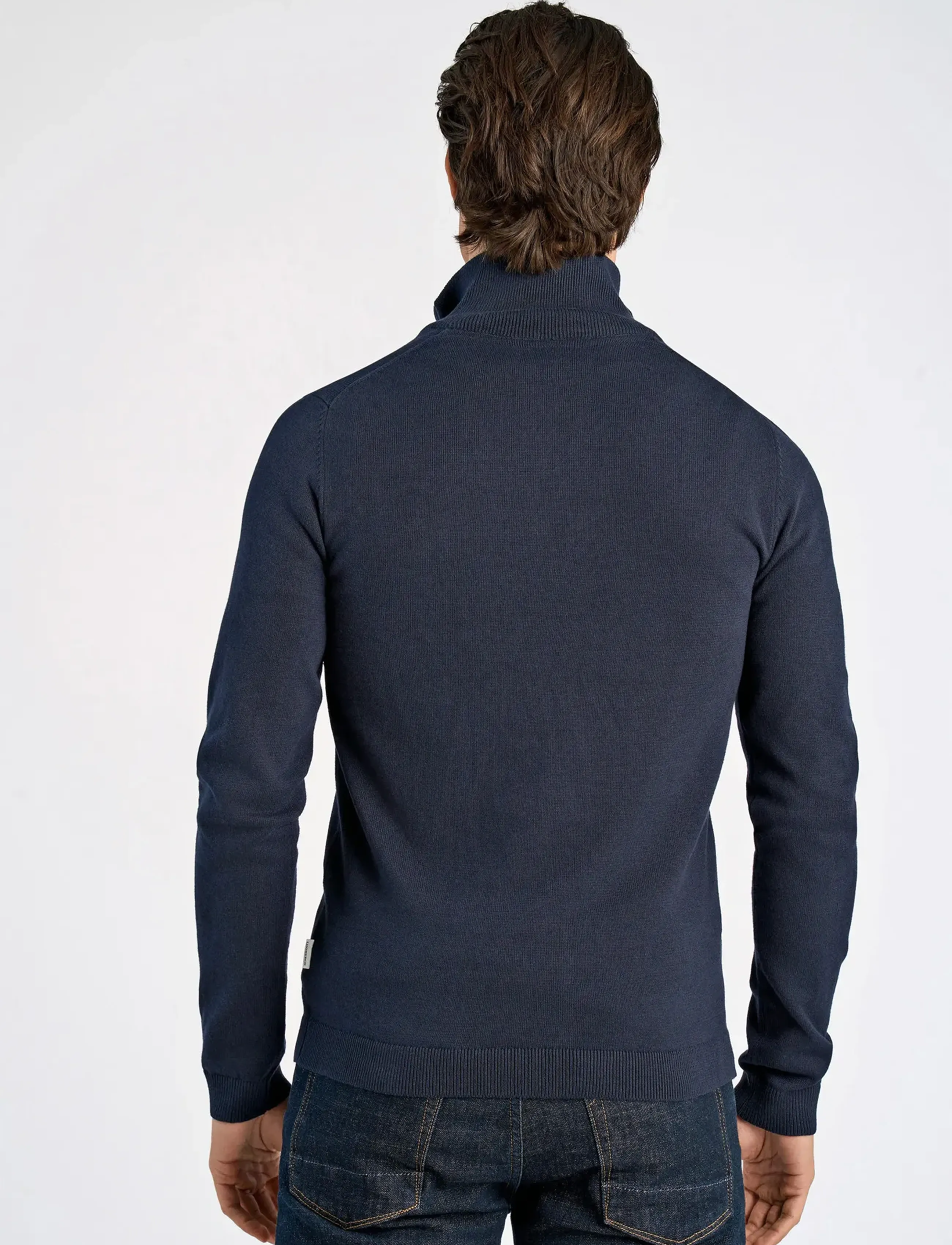 Lindbergh - 100% recycle knit half zip - pullover mit halbem reißverschluss - navy - 3