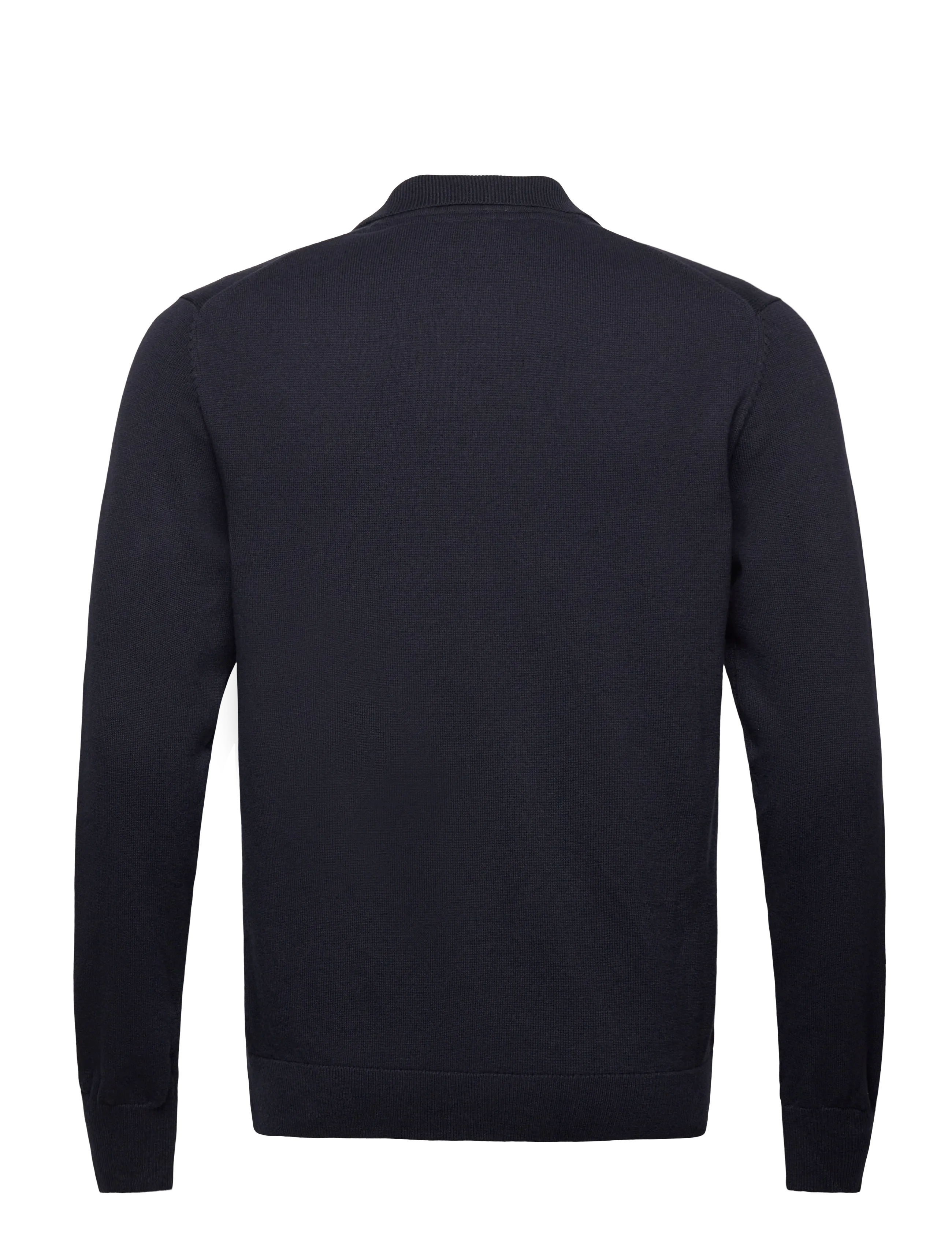 Lindbergh - 100% recycle knit half zip polo collar - autumn clothing - navy - 2