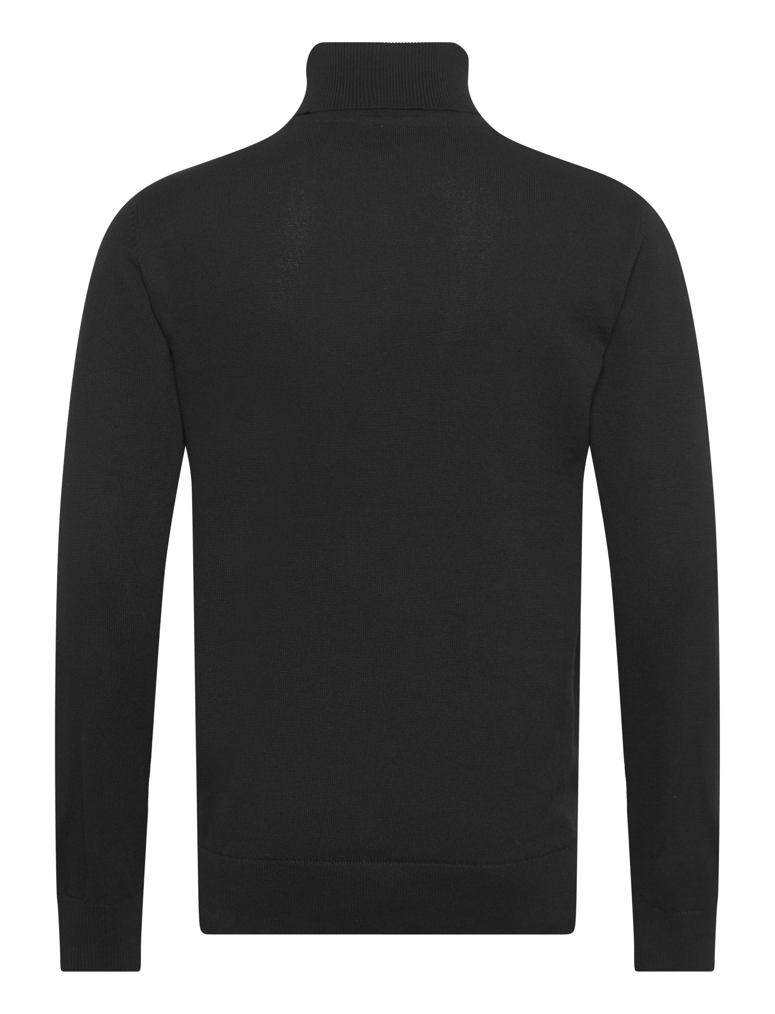 Lindbergh - 100% recycle knit roll neck - golfy - black - 2