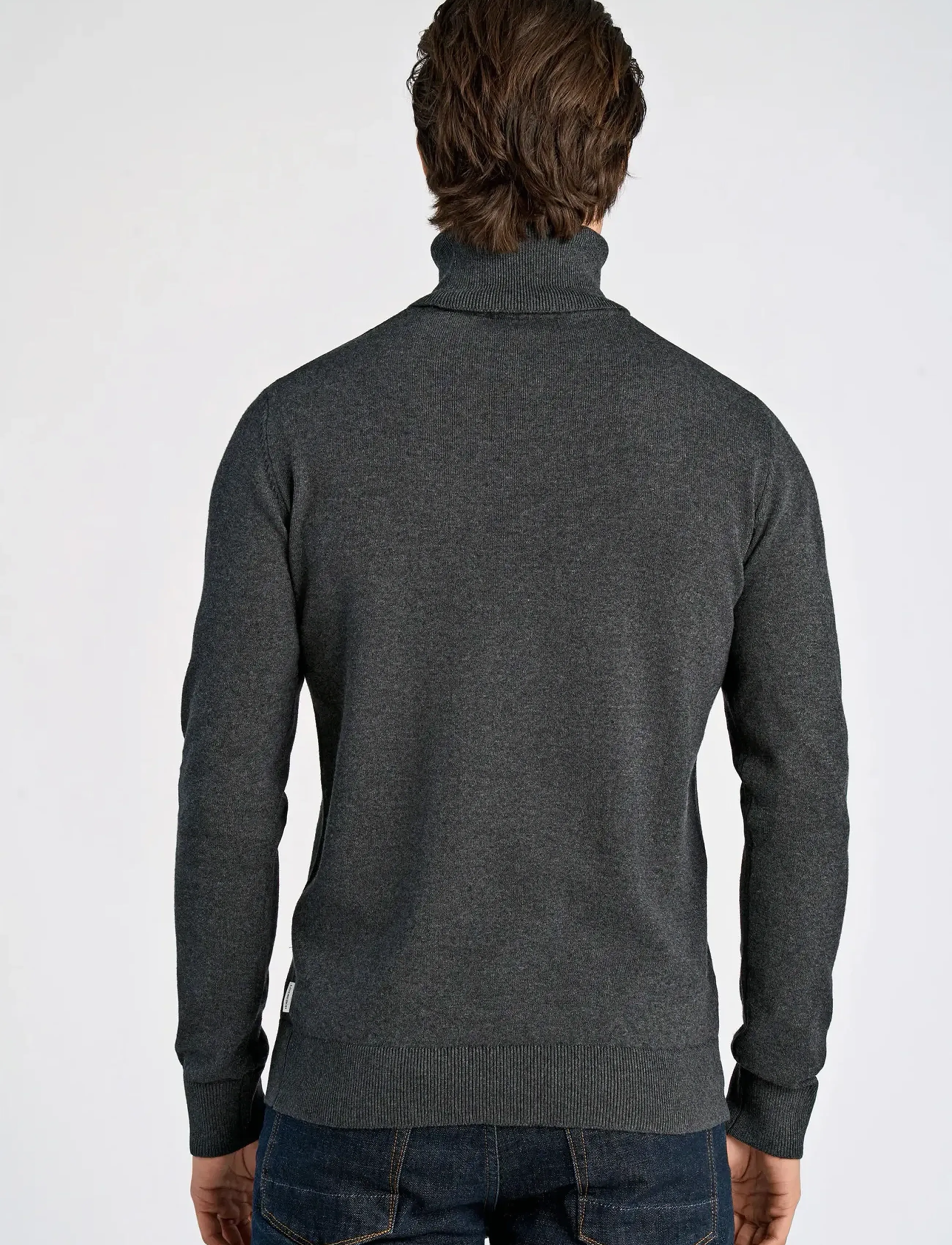 Lindbergh - 100% recycle knit roll neck - rollkragen - charcoal - 3
