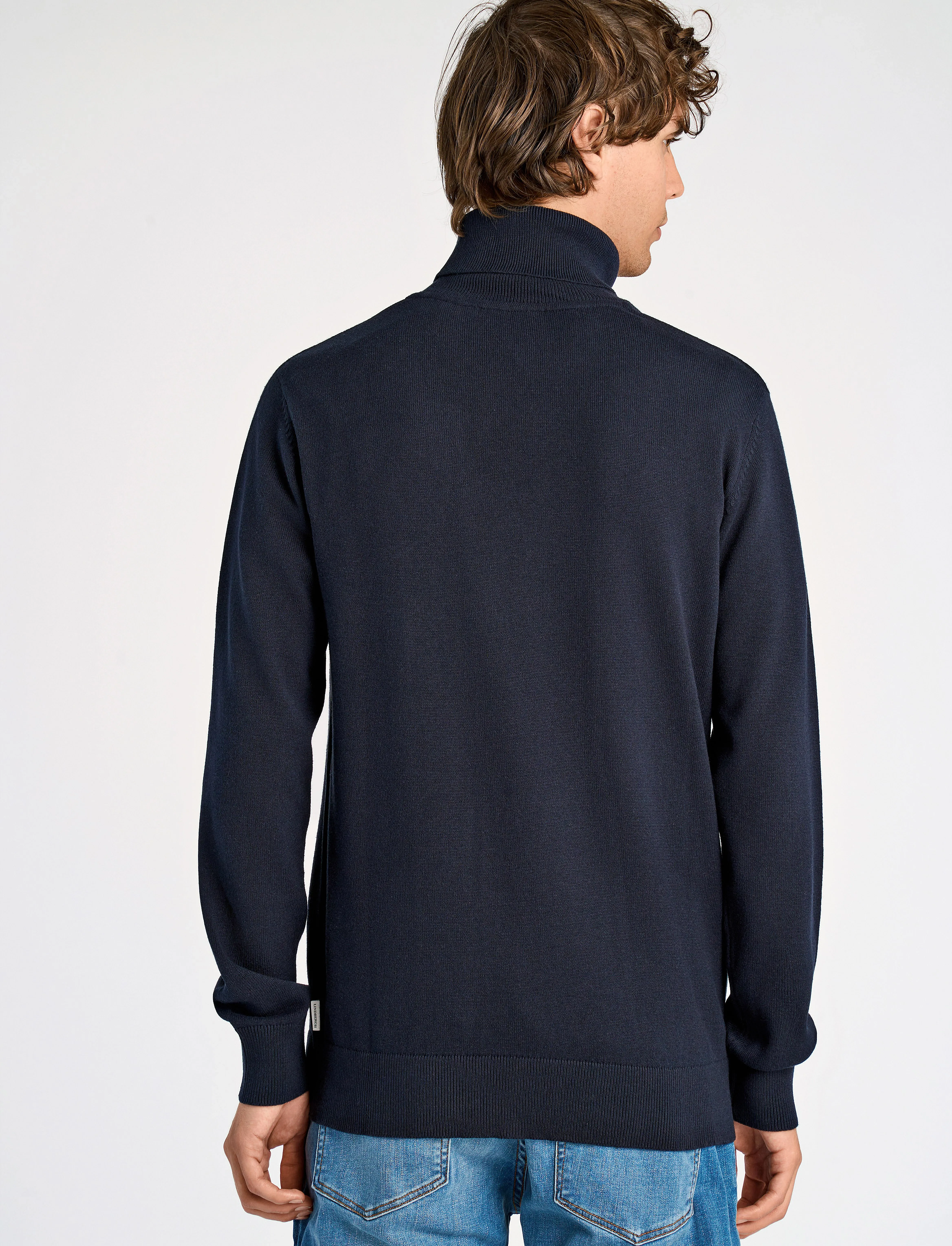 Lindbergh - 100% recycle knit roll neck - laveste priser - navy - 3