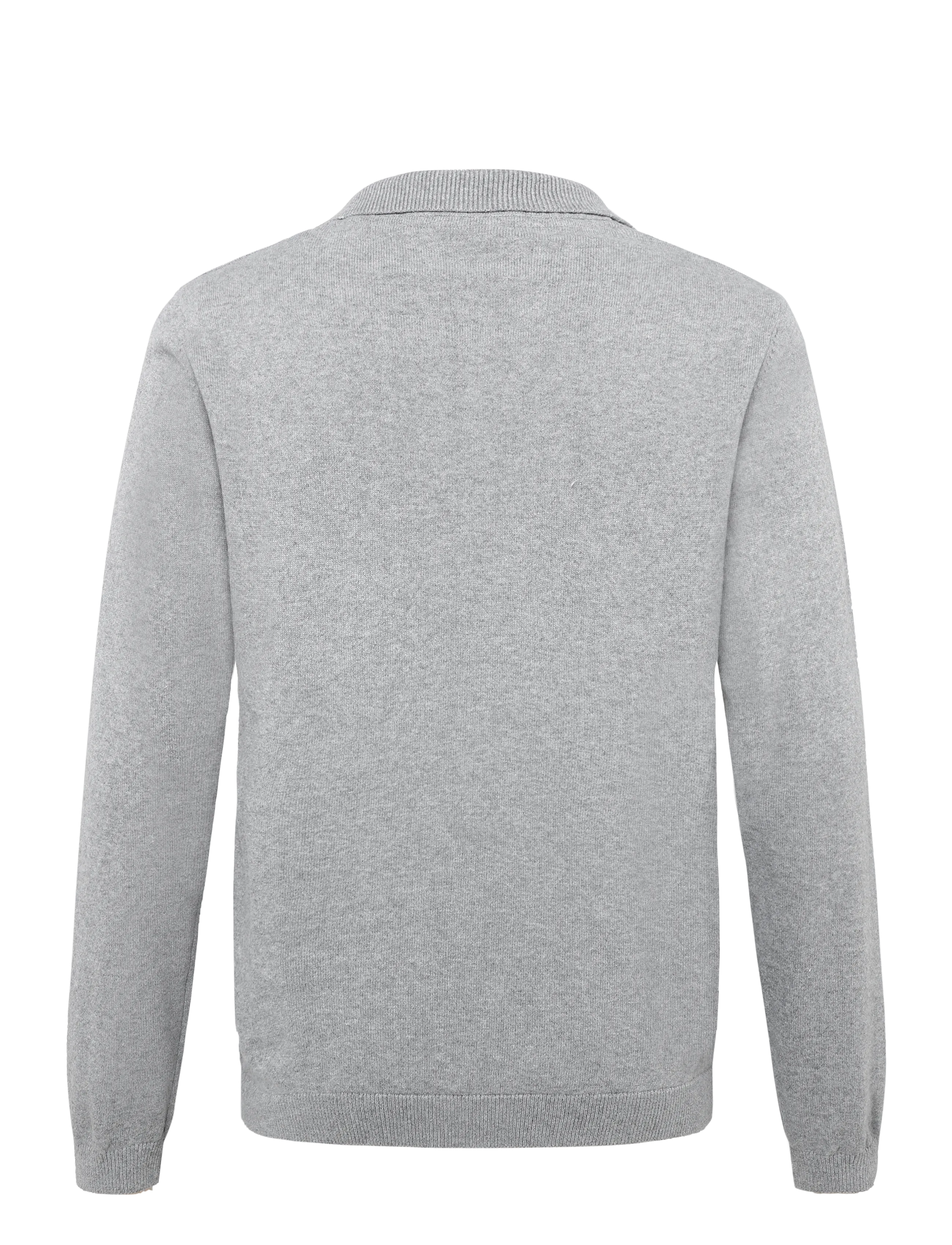 Lindbergh - Recycle split neck polo - gestrickte polohemden - dk grey - 1