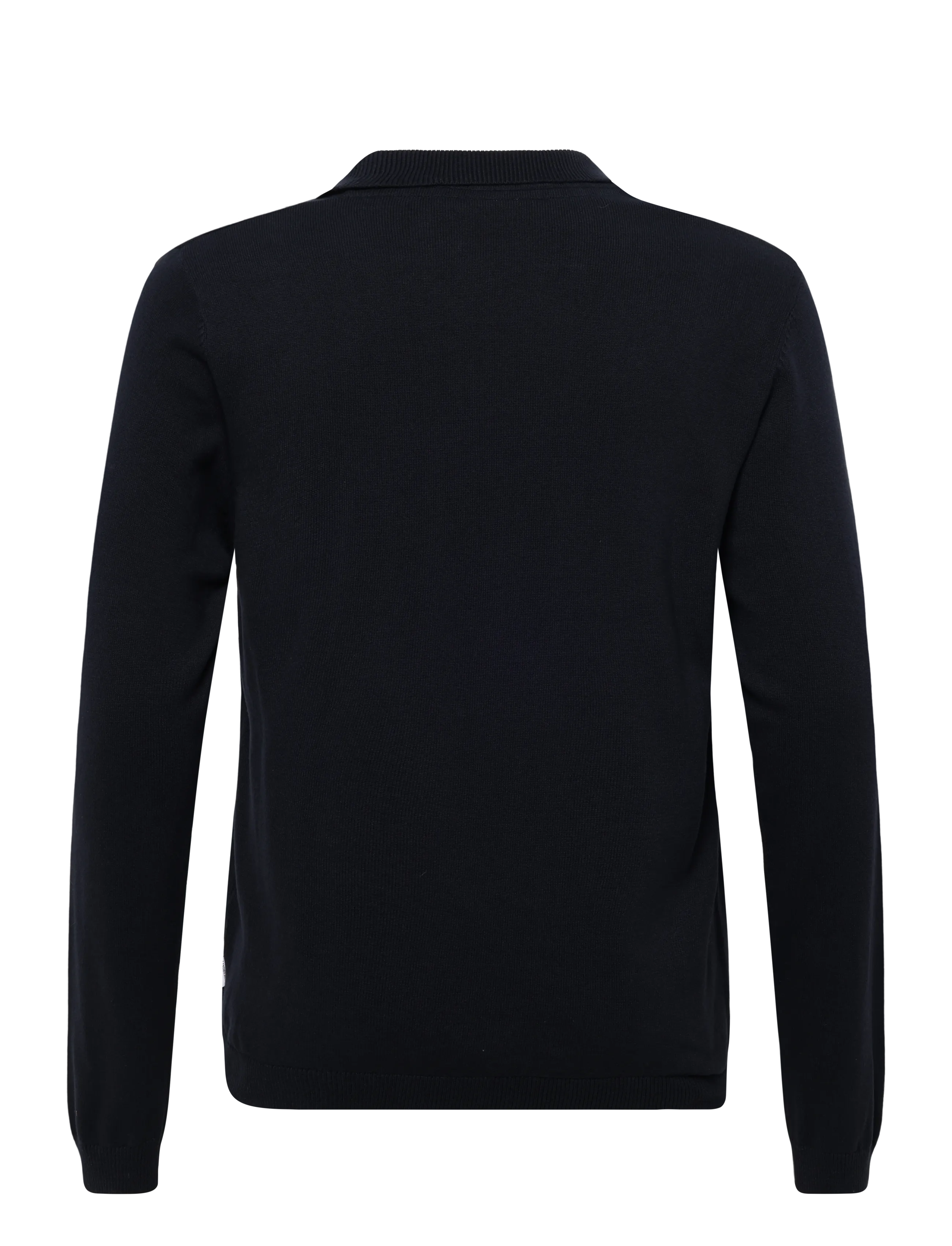 Lindbergh - Recycle split neck polo - gestrickte polohemden - navy - 2