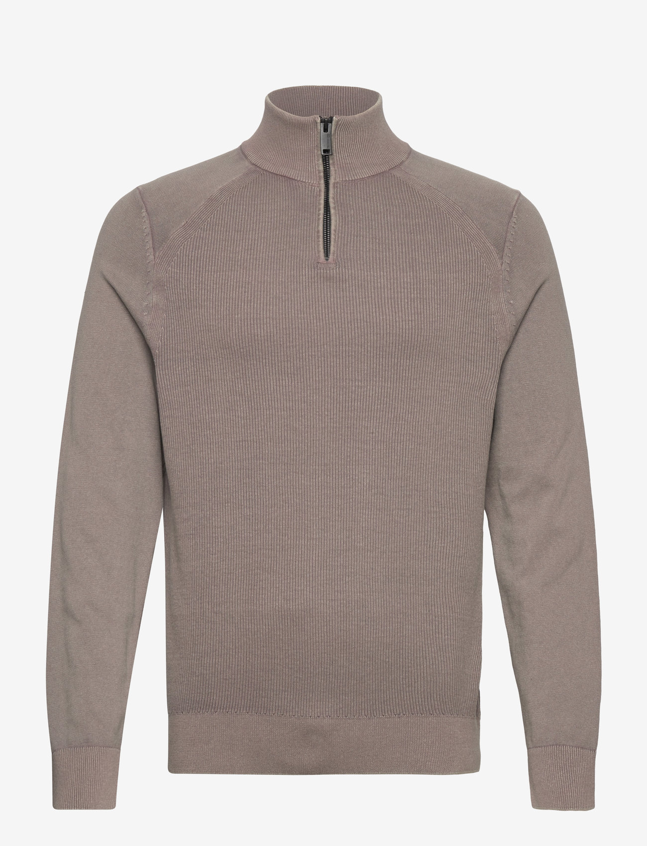 Lindbergh - Knit half zip jumper - dark dull sand - 0