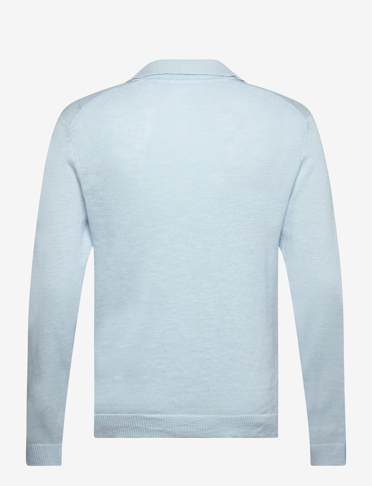 Lindbergh - Casual L/S v-neck polo knit - rundhals - bright blue - 1