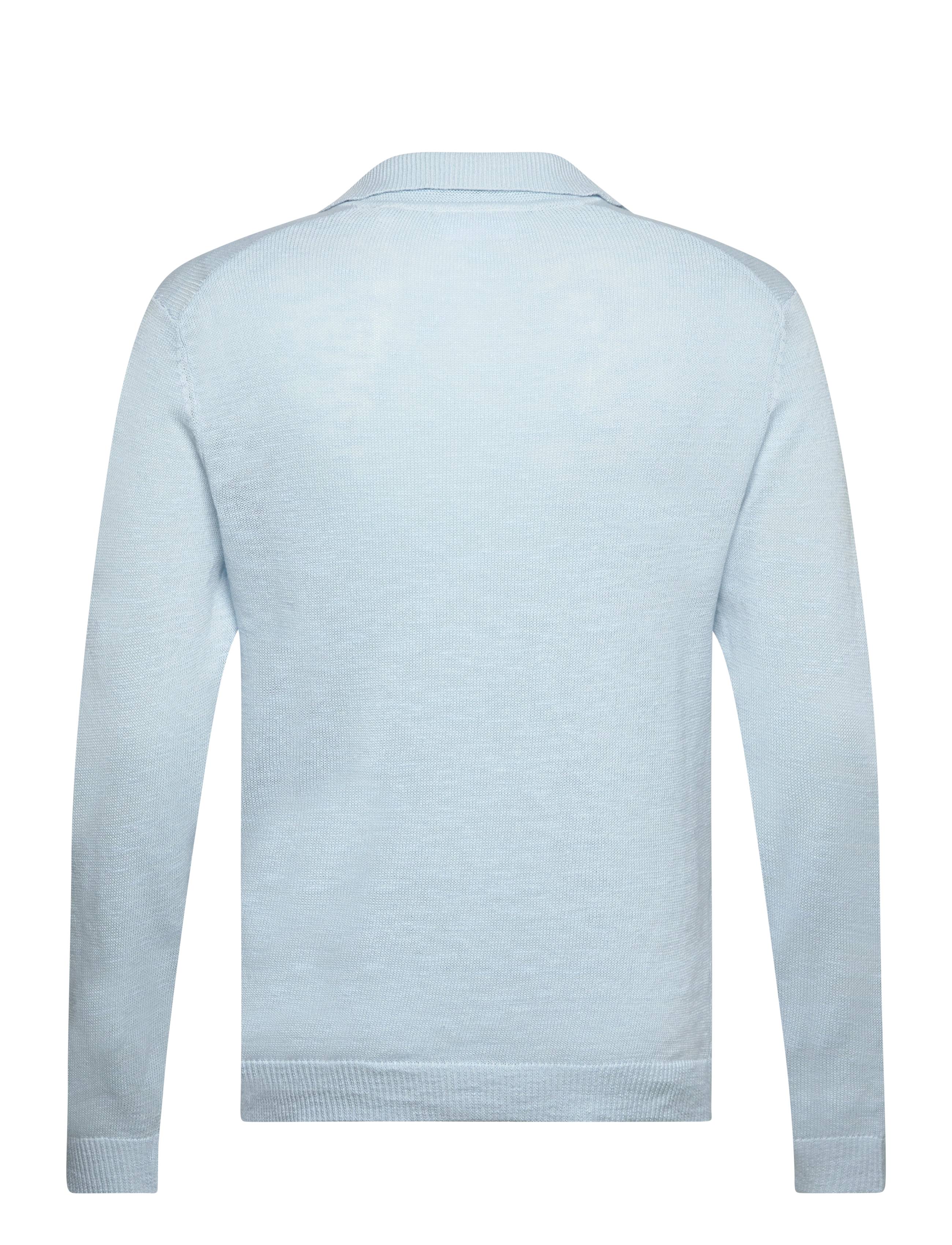 Lindbergh - Casual L/S v-neck polo knit - trøjer - bright blue - 1