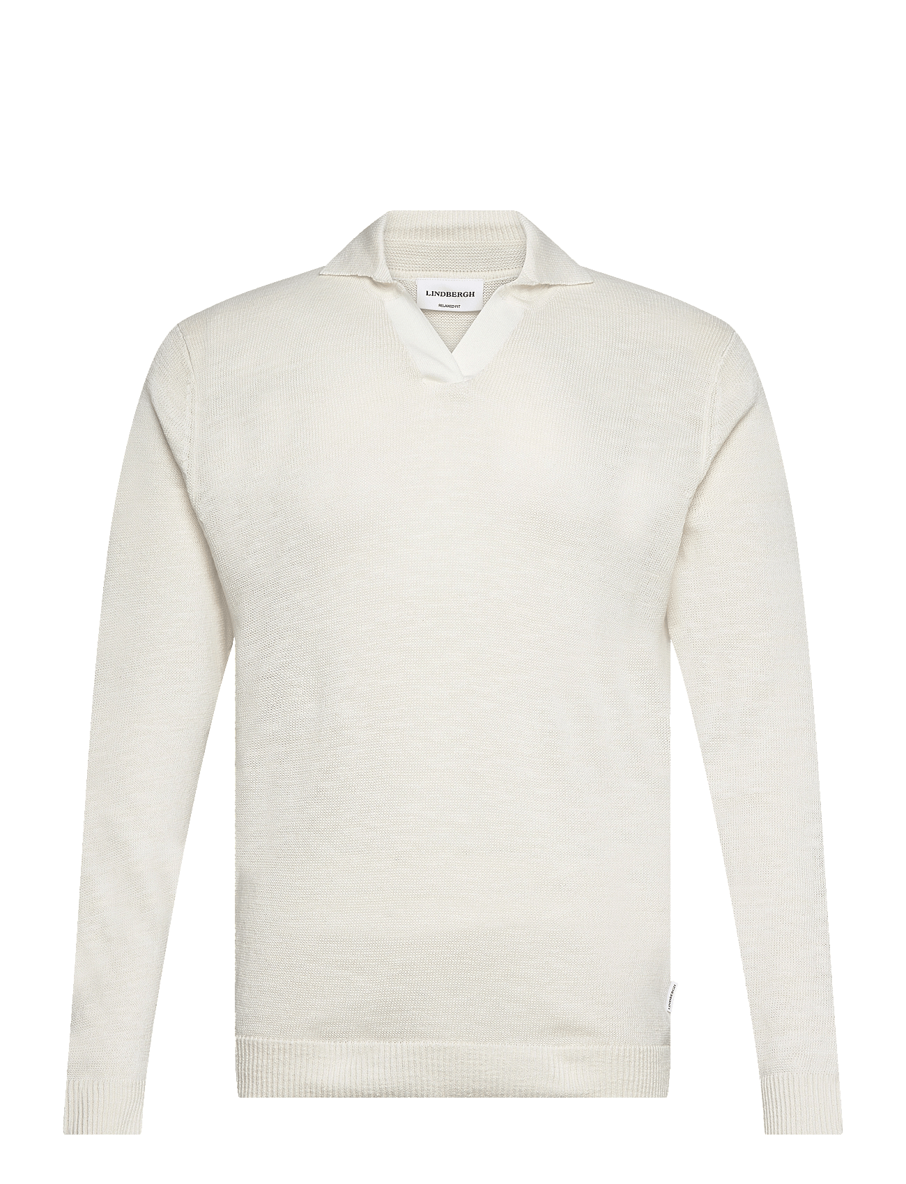 Casual L/S v-neck polo knit - SALT