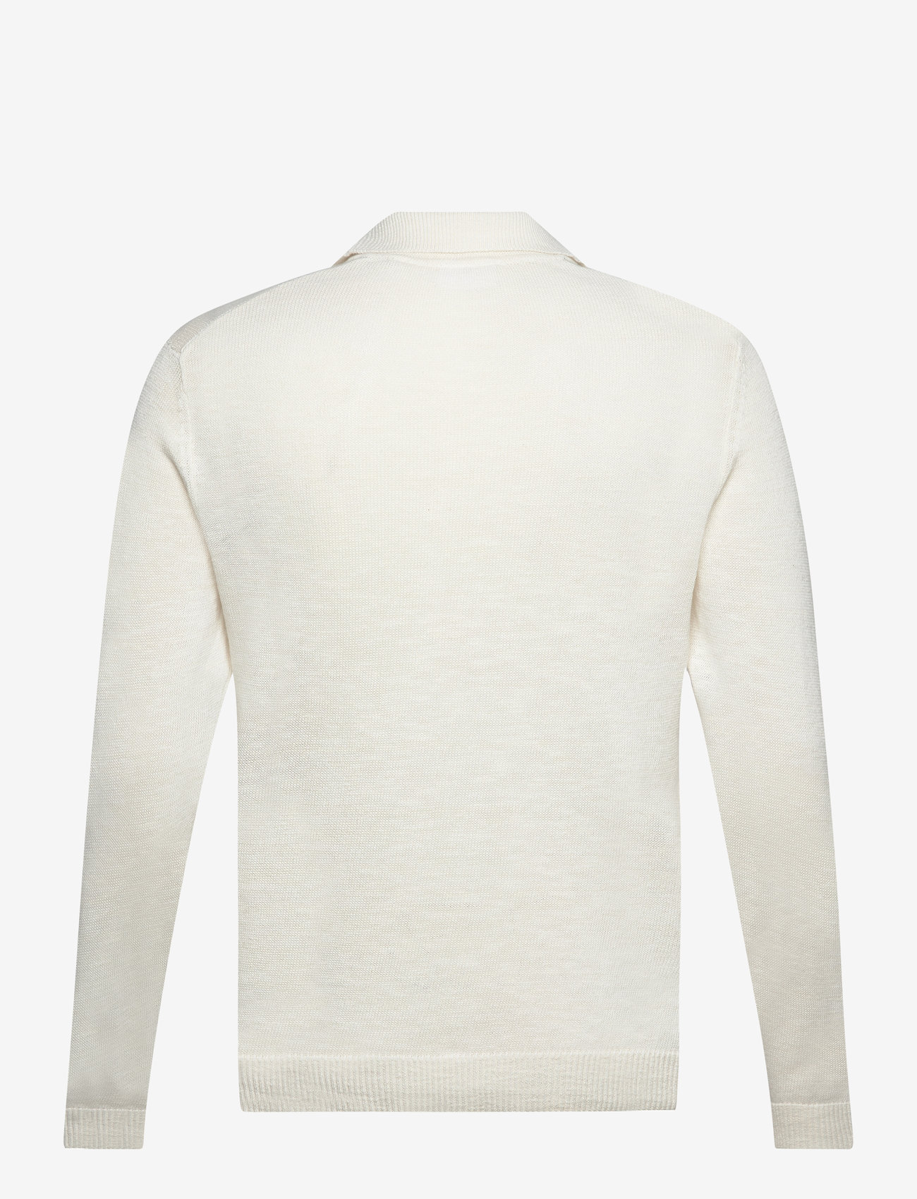 Lindbergh - Casual L/S v-neck polo knit - rundhals - salt white - 1
