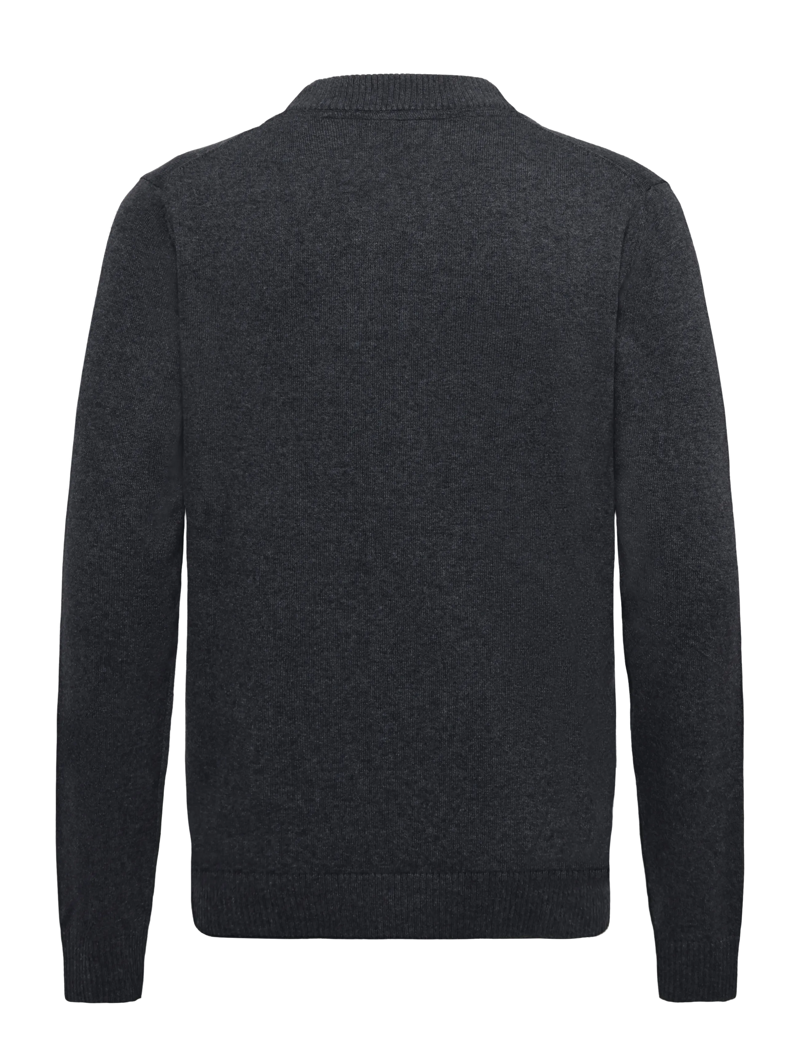 Lindbergh - Recycled knit shawl collar - cardigans - charcoal - 1