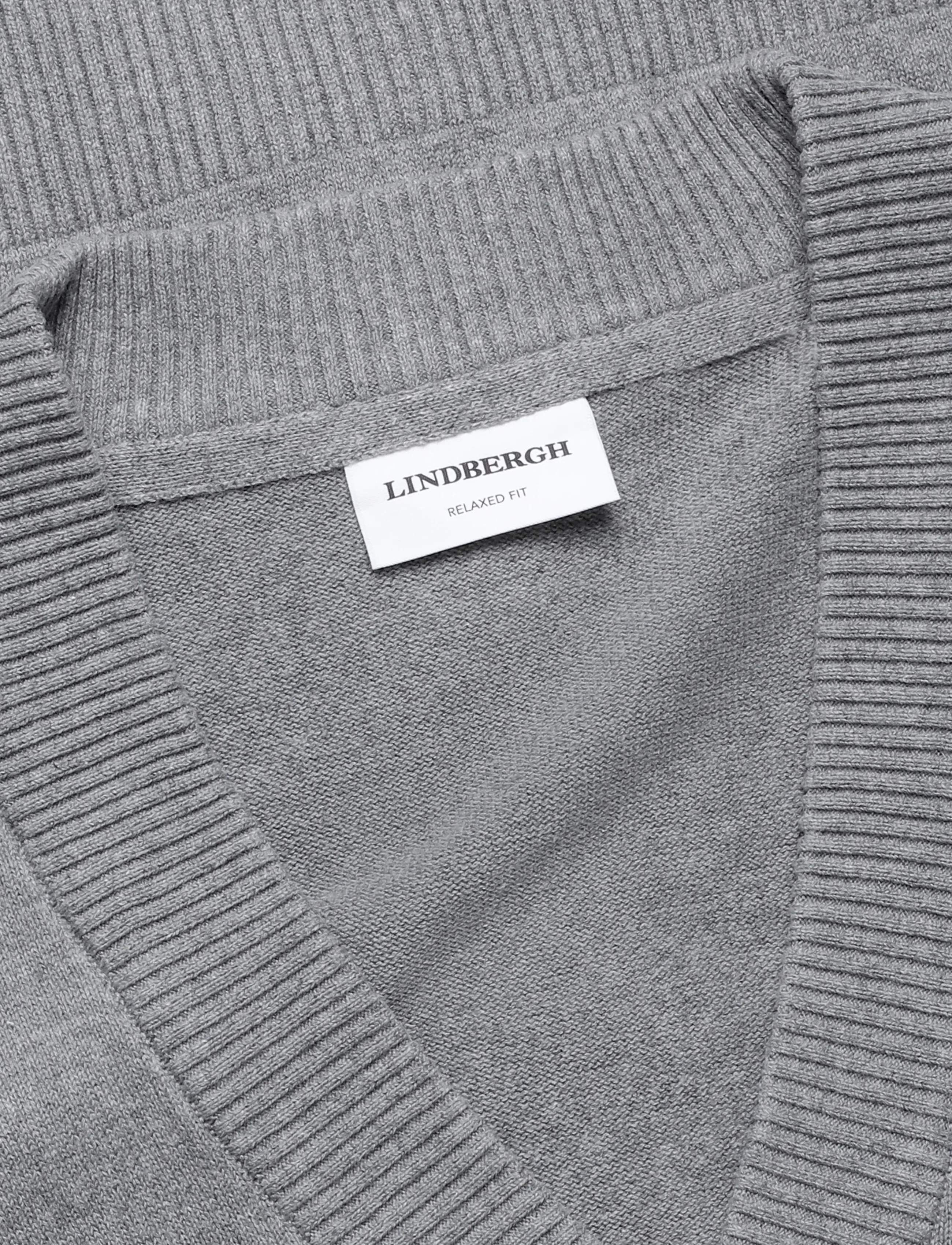 Lindbergh - Recycled knit shawl collar - cardigans - dk grey - 5