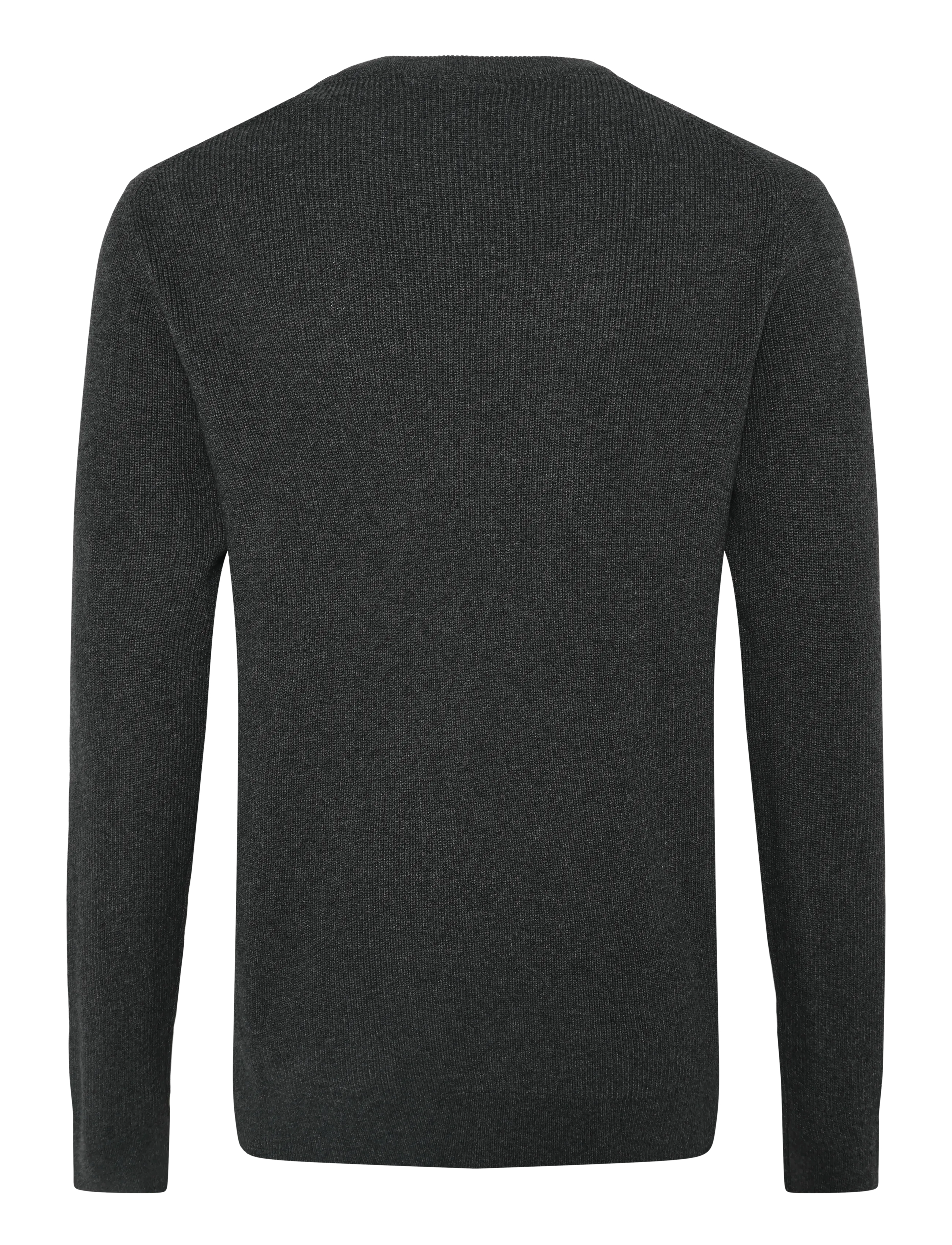 Lindbergh - Recycled round neck knit - basic-strickmode - charcoal - 1