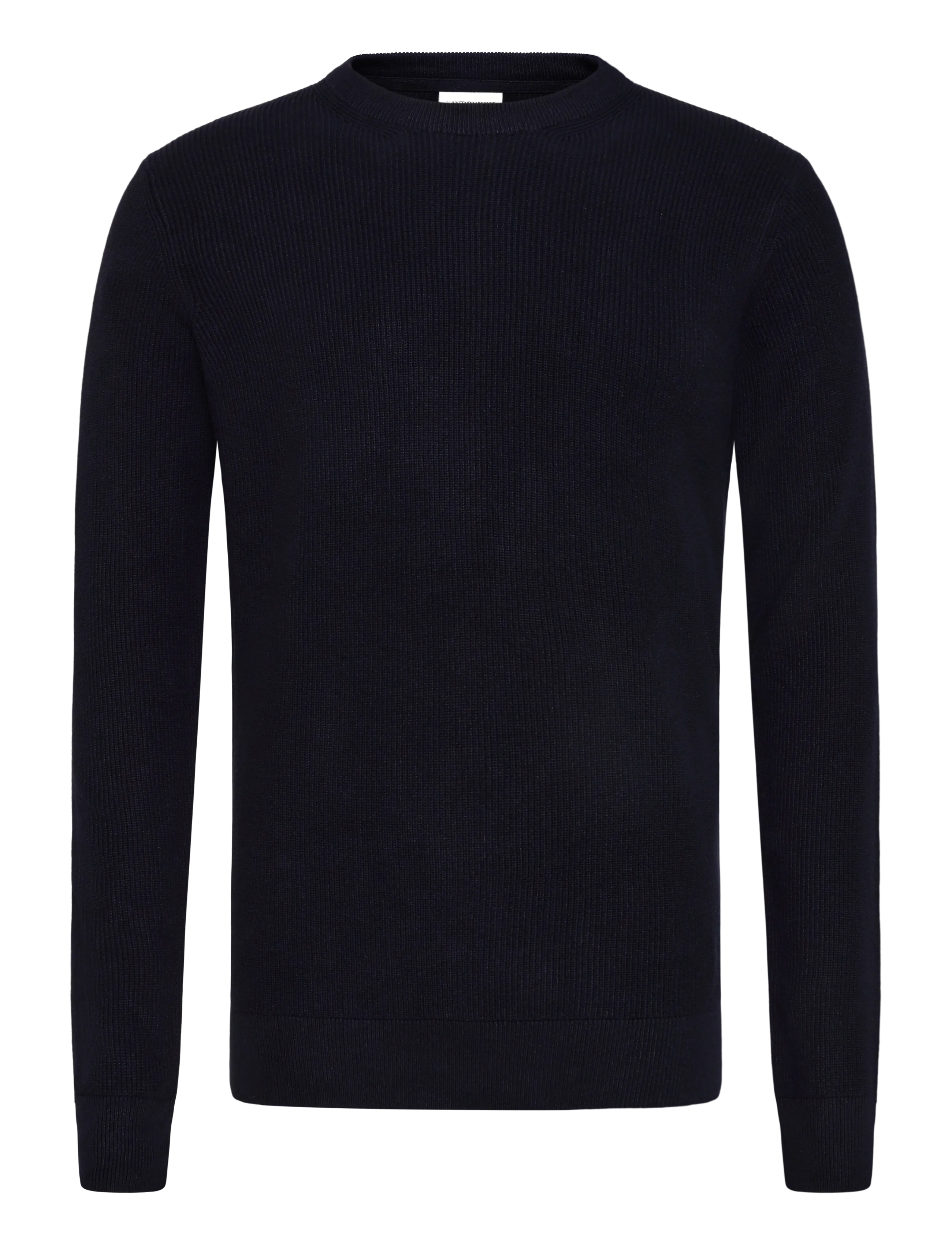 Lindbergh Recycled round neck knit - Basic-Strickmode - NAVY / navy