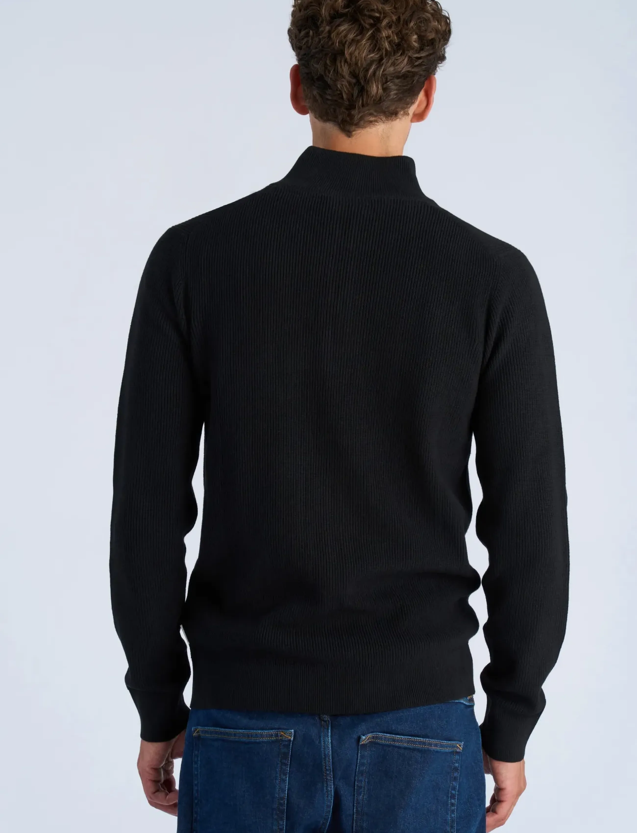 Lindbergh - Recycled full zip knit - höstkläder - black - 4