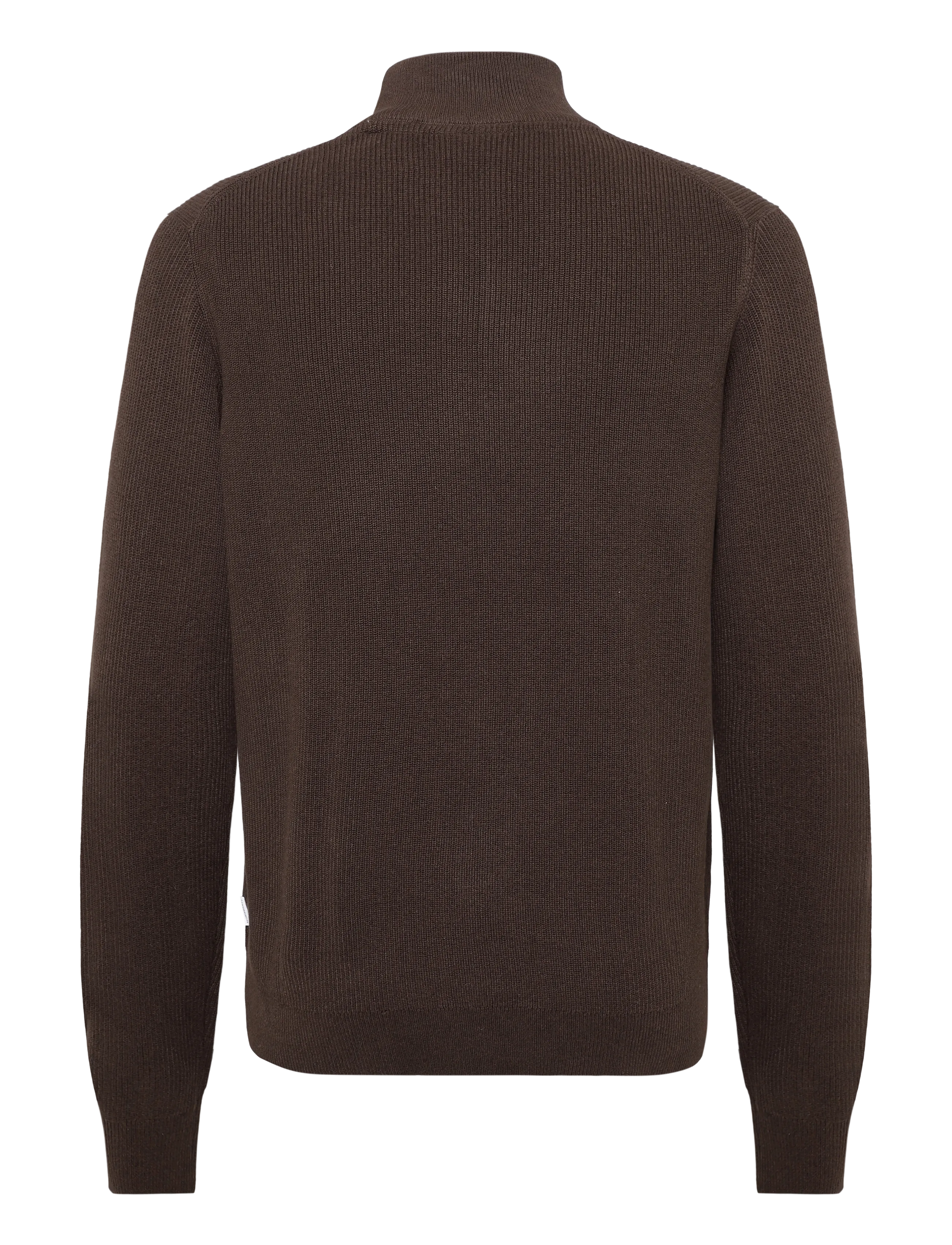 Lindbergh - Recycled full zip knit - födelsedagspresenter - brown - 2