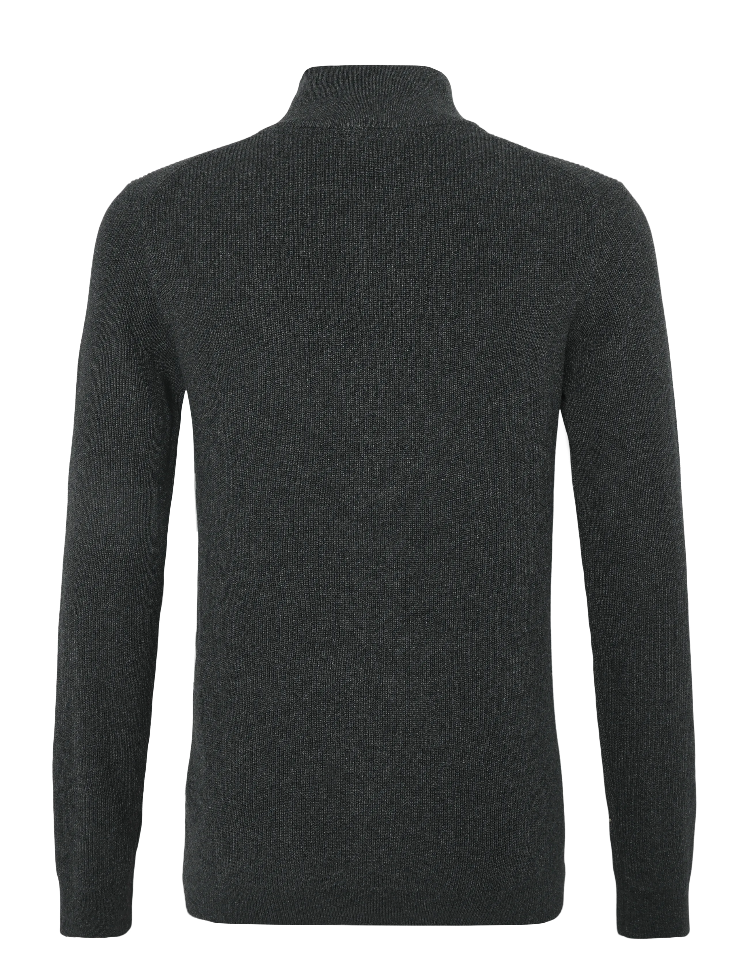 Lindbergh - Recycled full zip knit - födelsedagspresenter - charcoal - 2