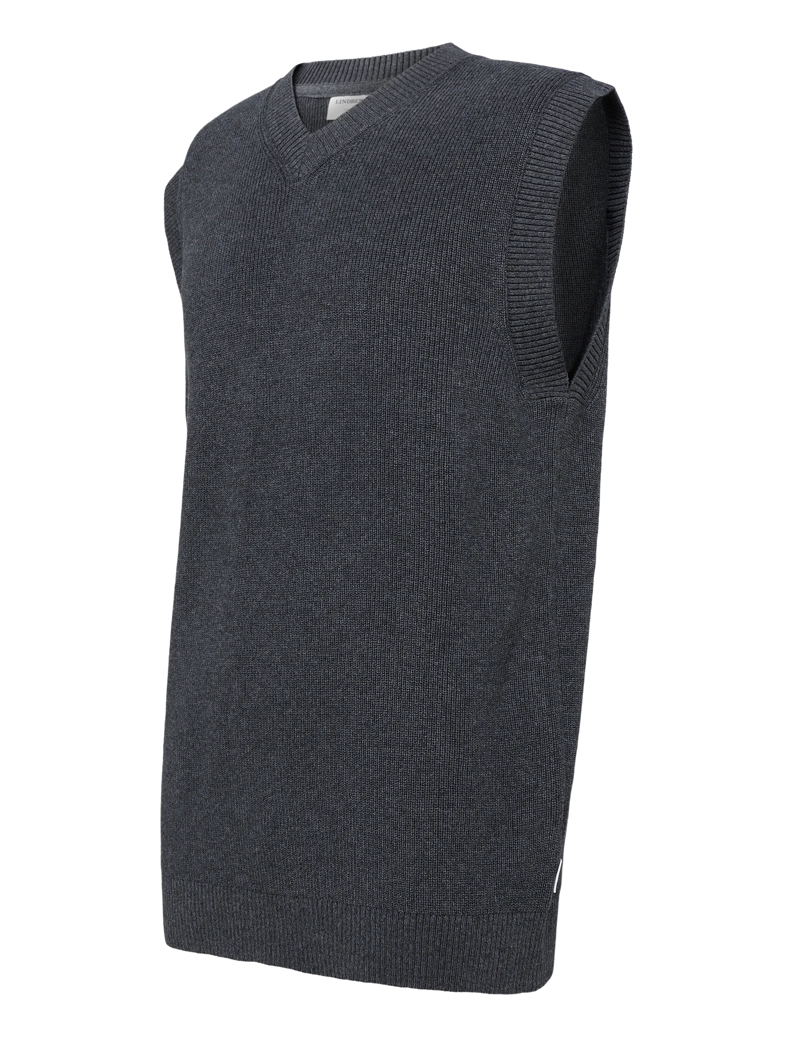 Lindbergh - Recycled slip over knit - stickade västar - charcoal - 3