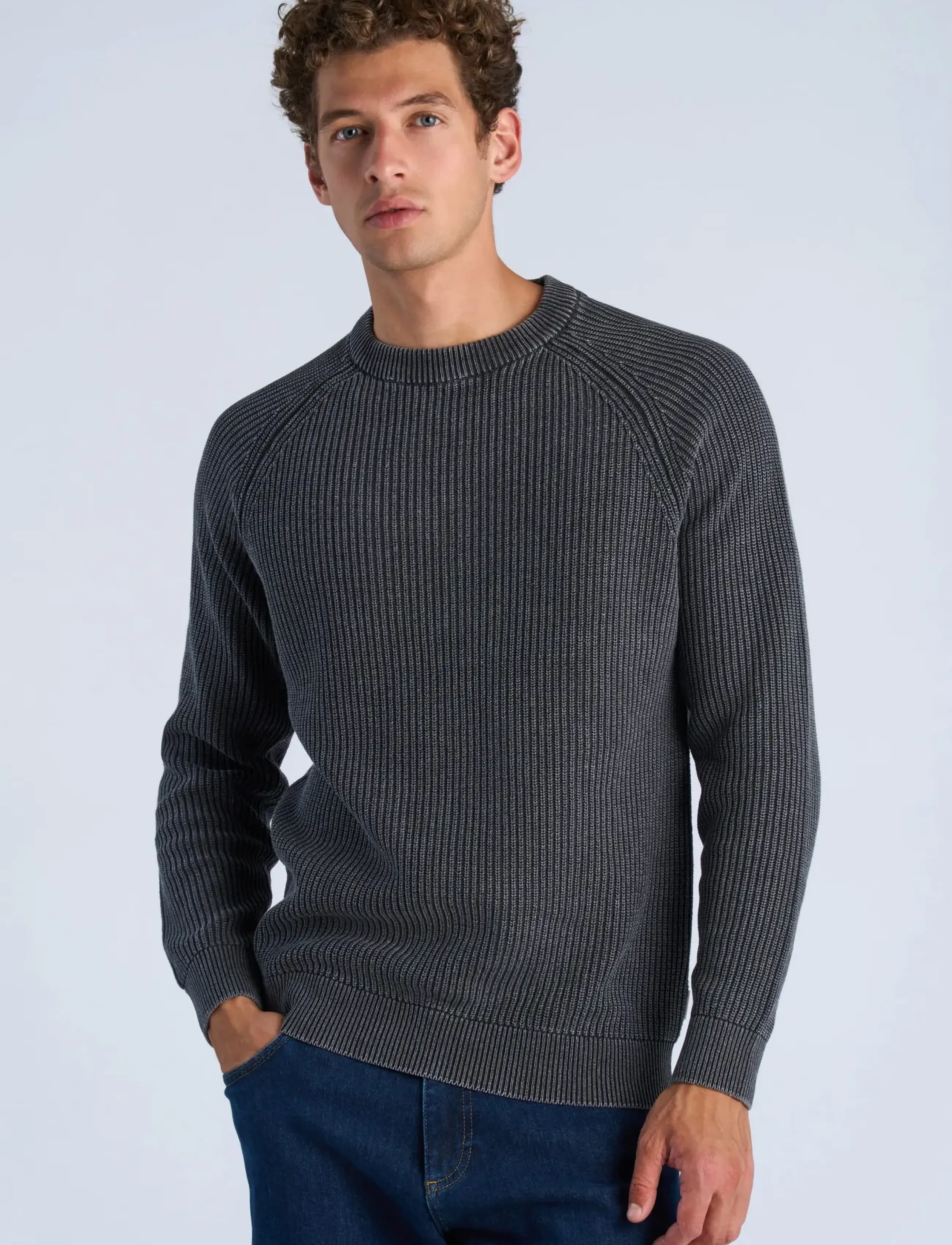 Lindbergh - Acid wash round neck - herbstliche kleidung - black - 3
