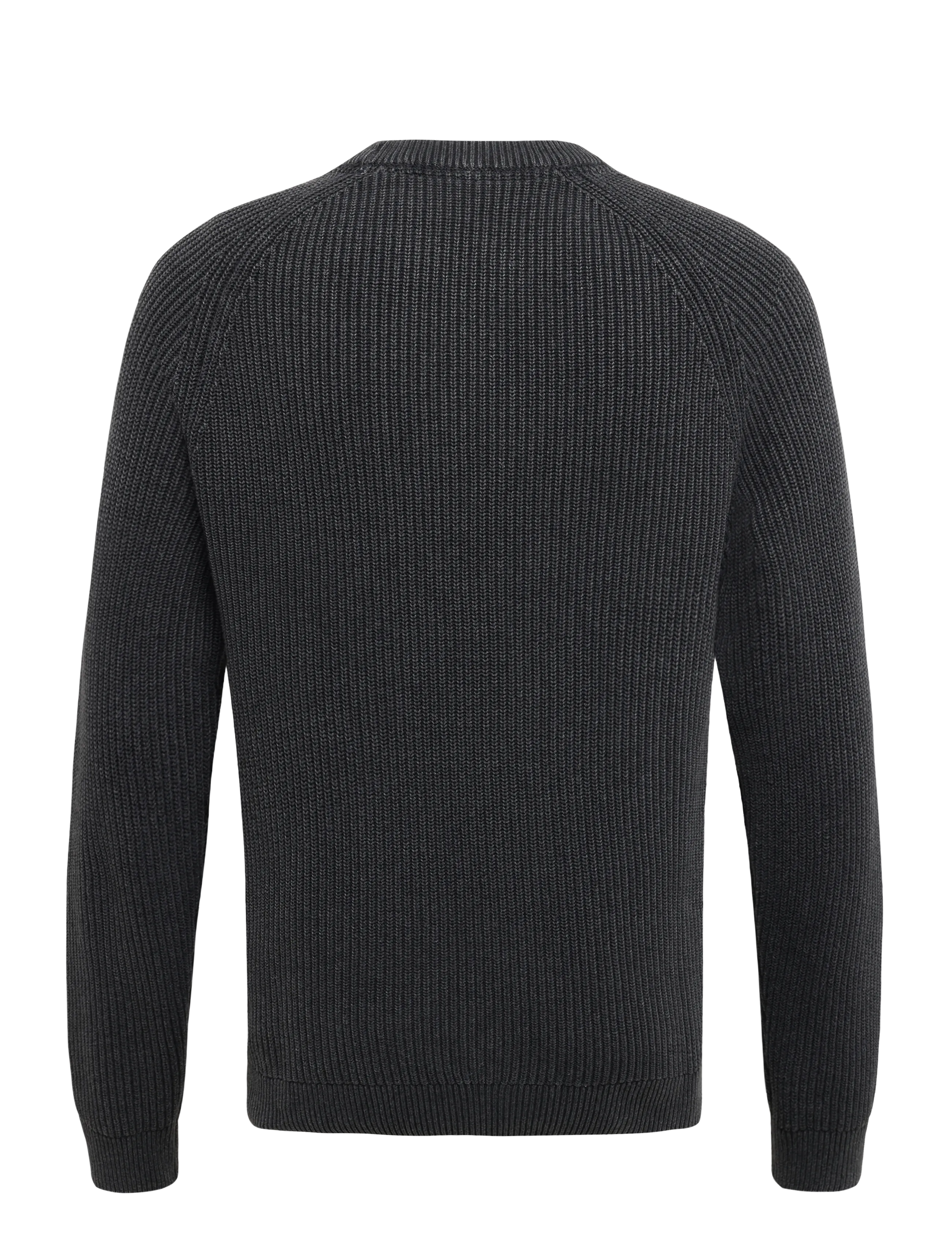 Lindbergh - Acid wash round neck - basic-strickmode - charcoal - 1