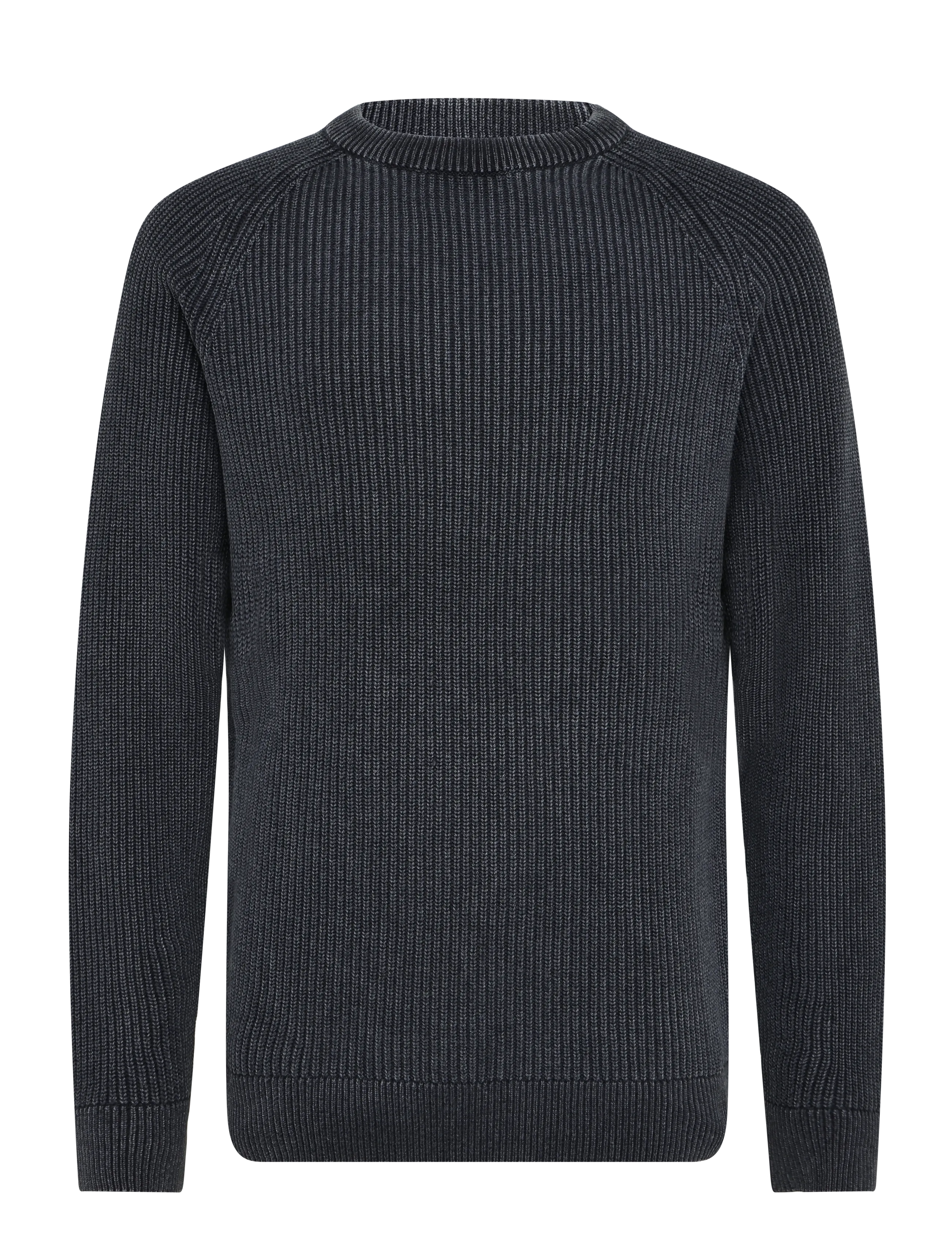 Lindbergh Acid wash round neck - Basic-Strickmode - NAVY / navy