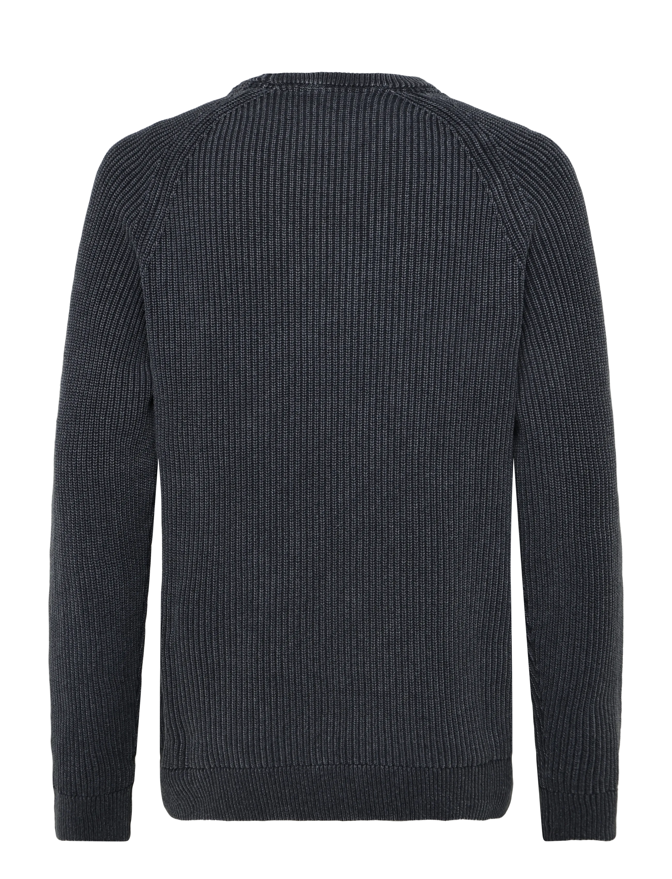 Lindbergh - Acid wash round neck - basic-strickmode - navy - 1