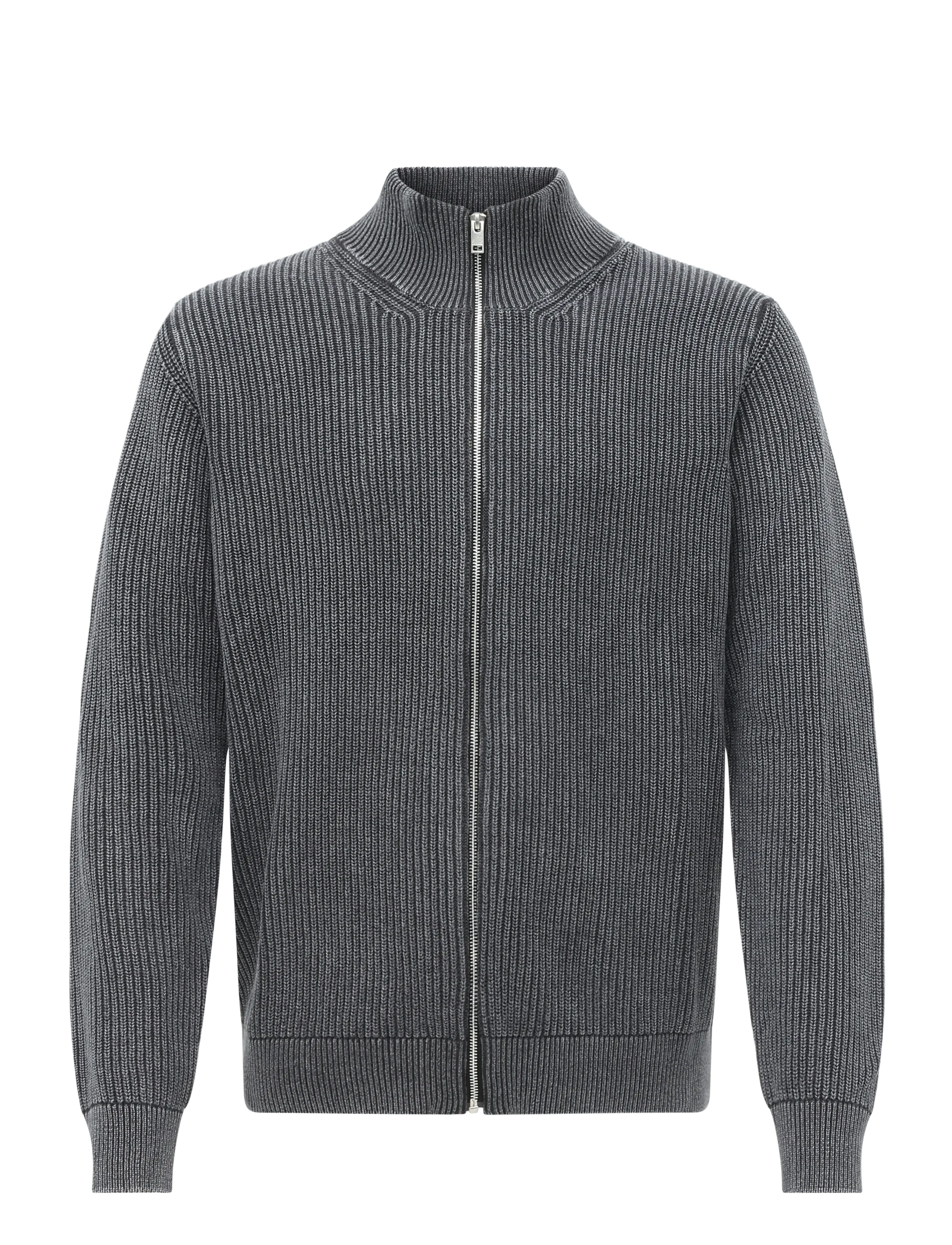 Lindbergh Acid wash full zip - Strik - BLACK / black