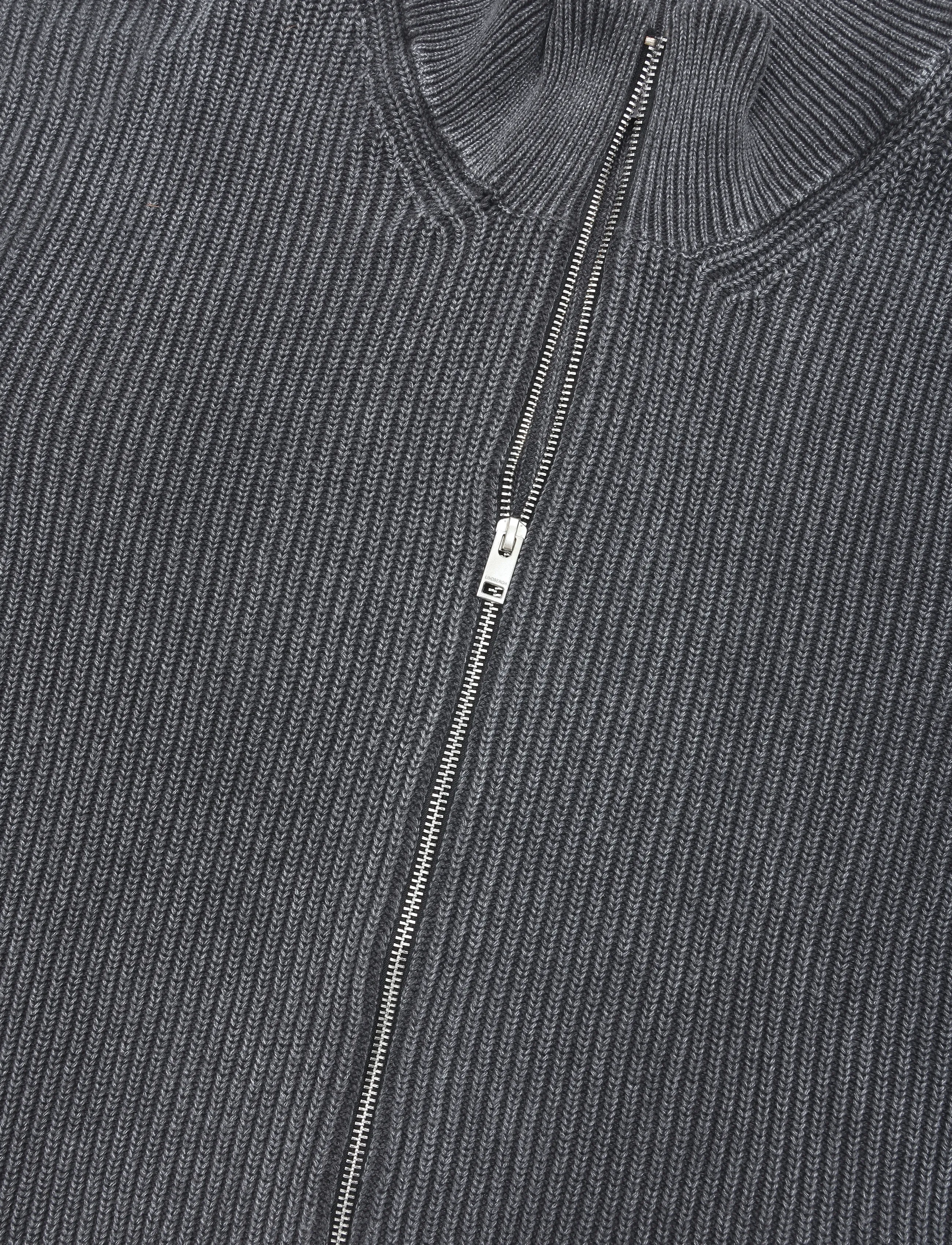Lindbergh - Acid wash full zip - efterårstøj - black - 3
