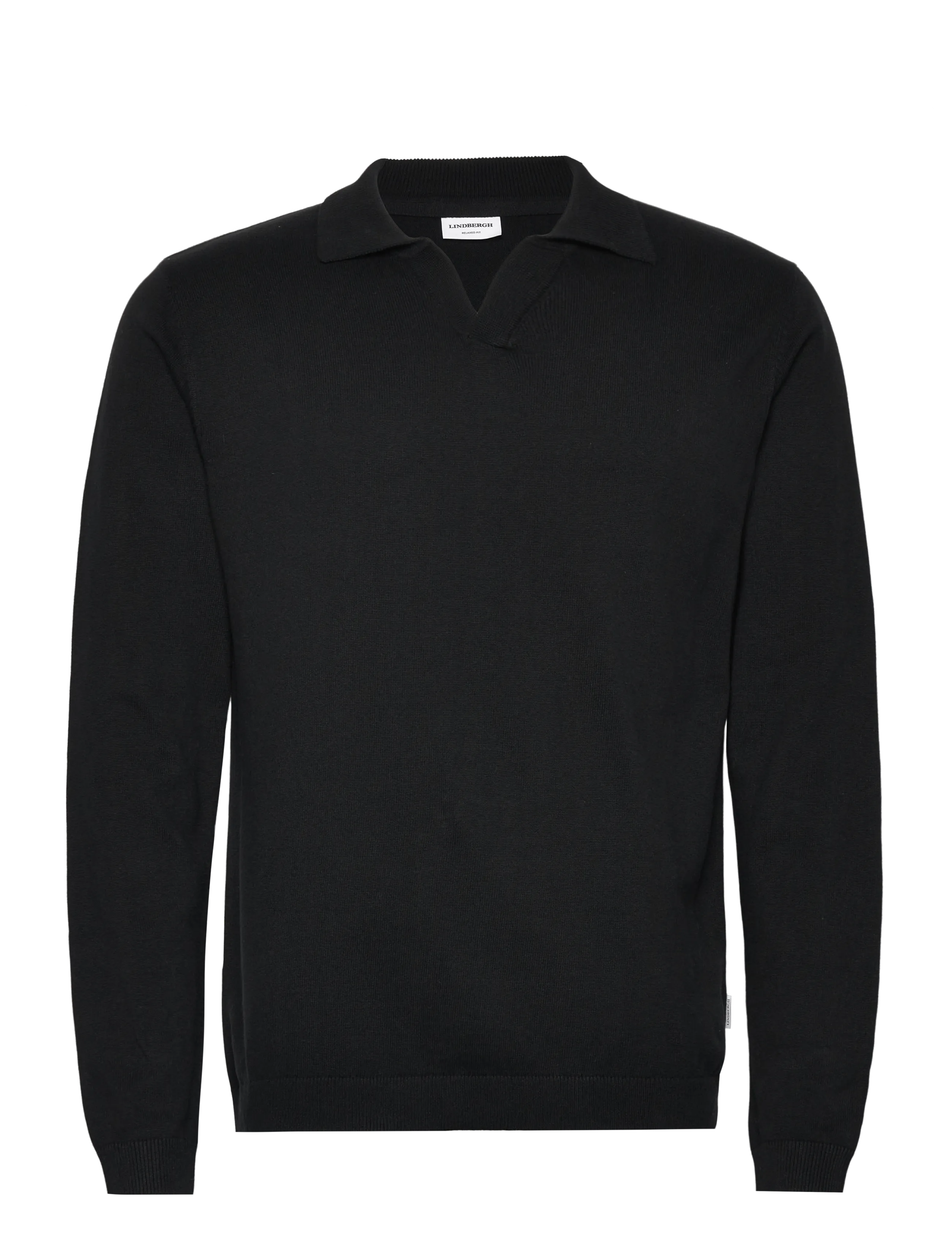 LINDBERGH Splitneck Recycled Yarn Knit Schwarz - XXL - Herren