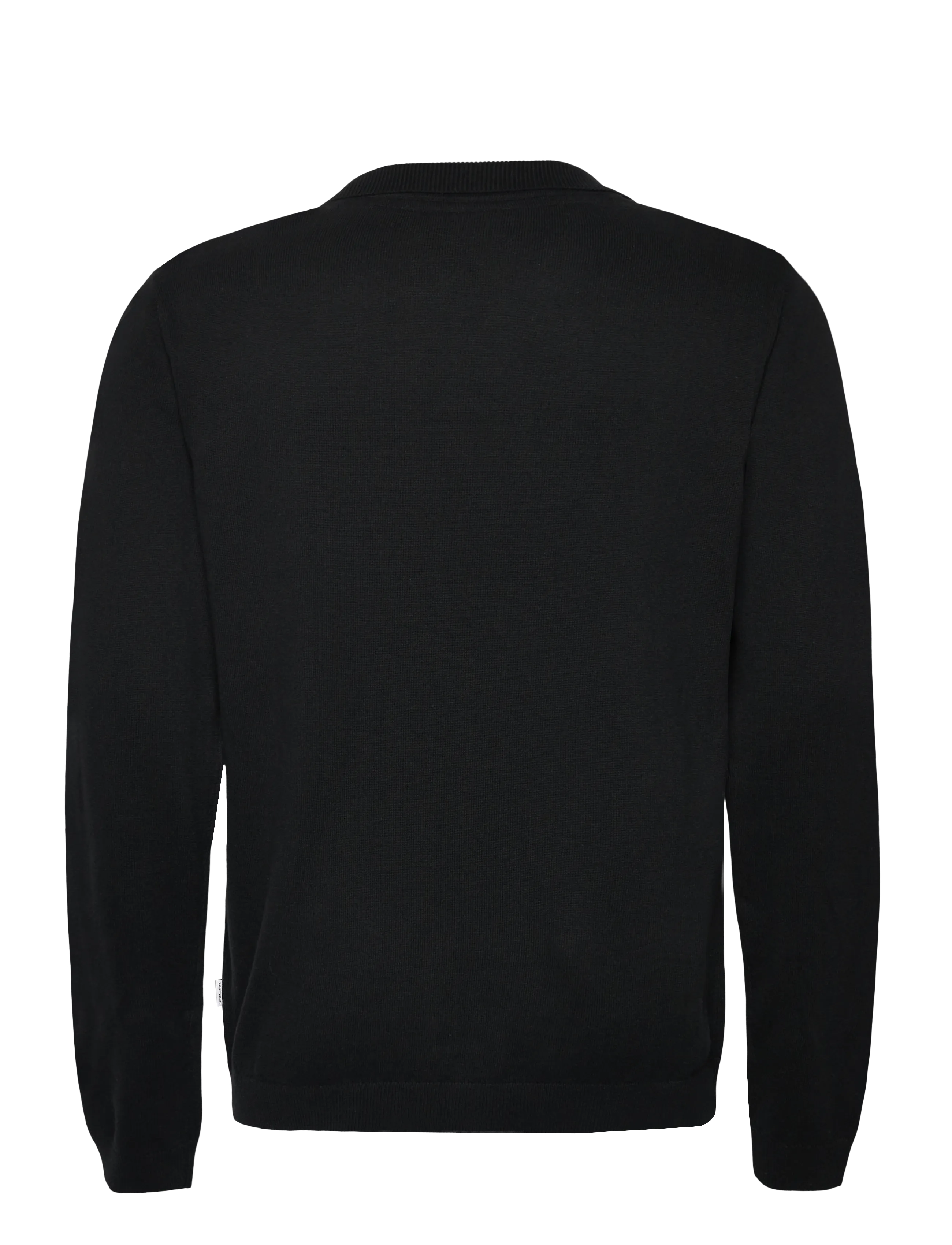 Lindbergh - Splitneck recycled yarn knit - polostrik - black - 1