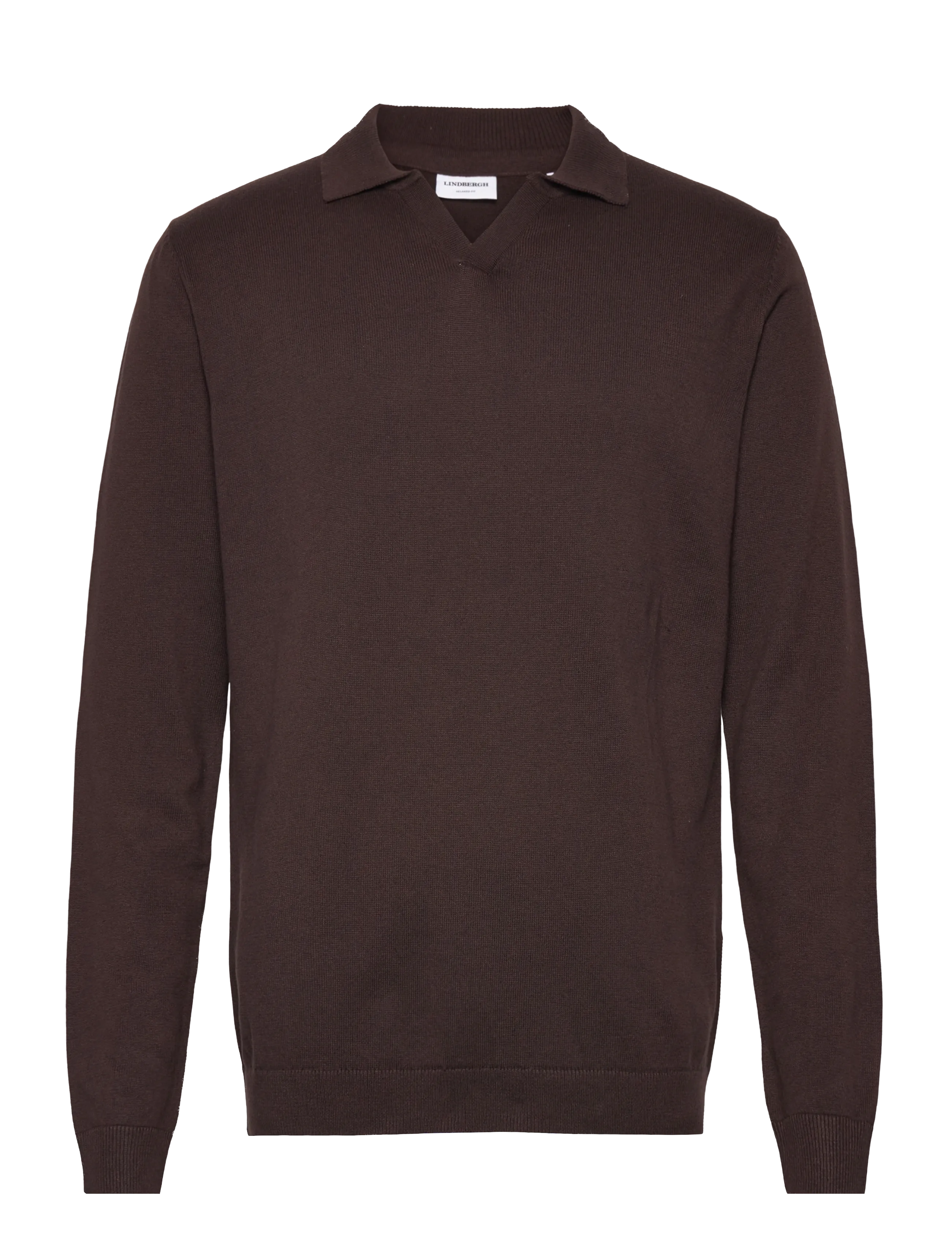 LINDBERGH Splitneck Recycled Yarn Knit Braun - XL - Herren