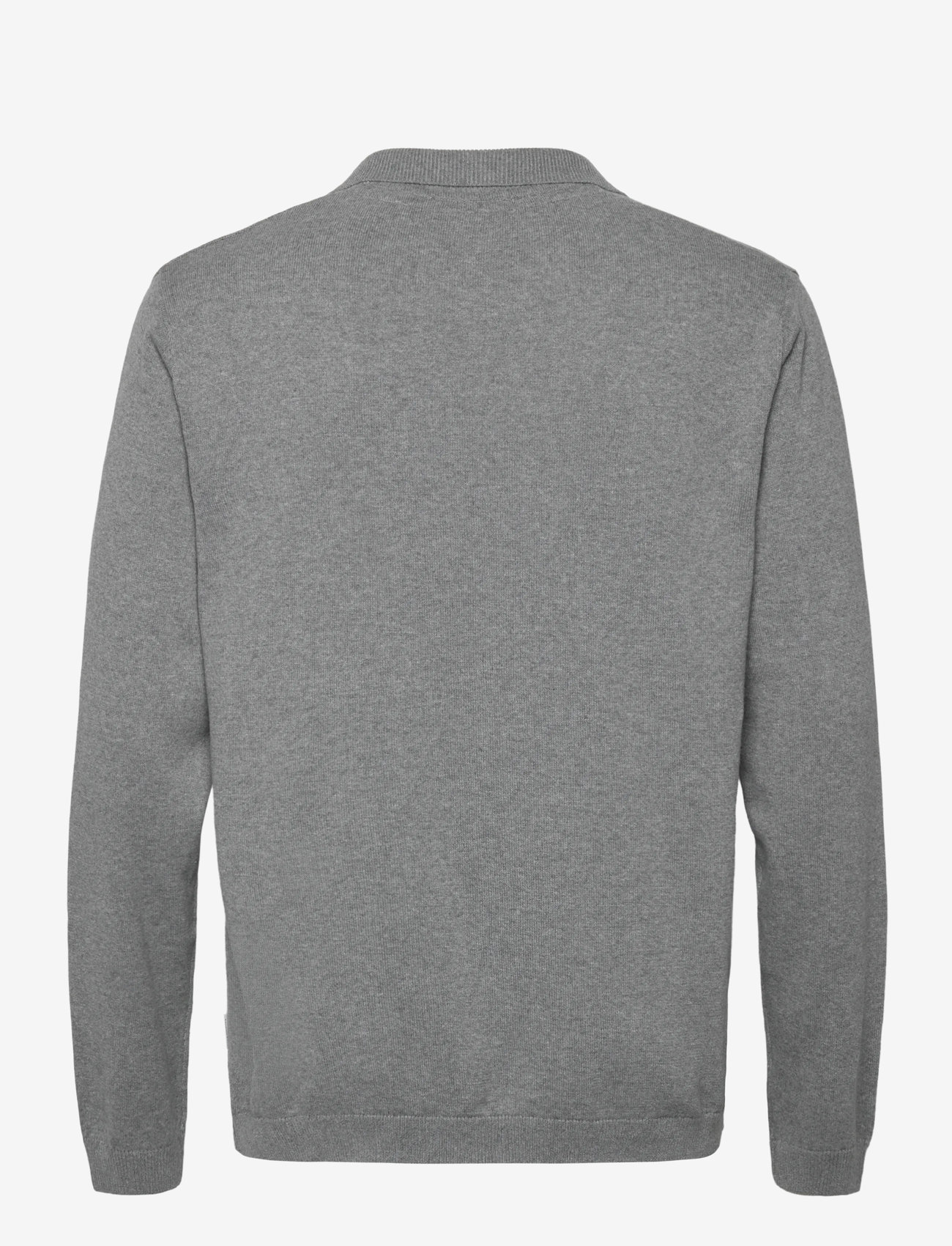 Lindbergh - Splitneck recycled yarn knit - höstkläder - dk grey - 1