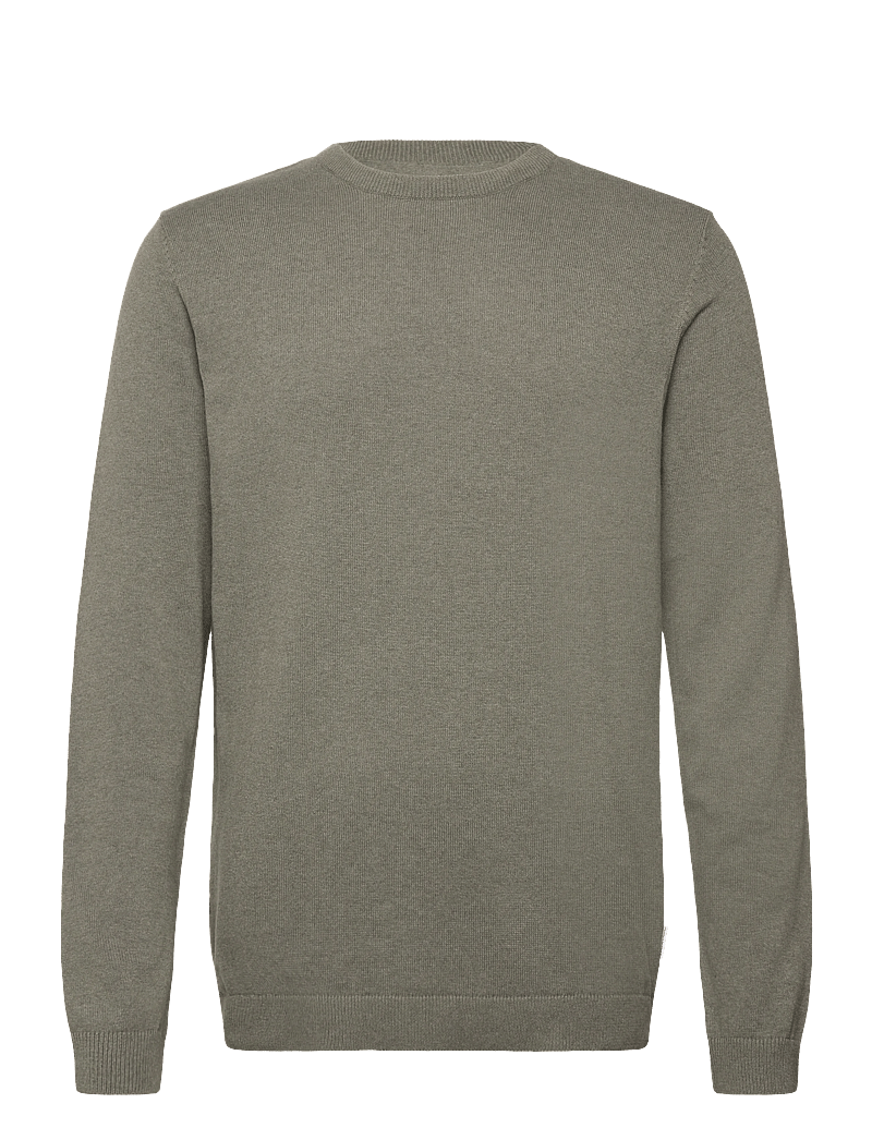Lindbergh - O neck recycled yarn knit - rund hals - army - 0