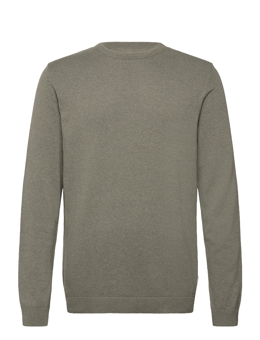 Lindbergh - O neck recycled yarn knit - rundhals - army - 0