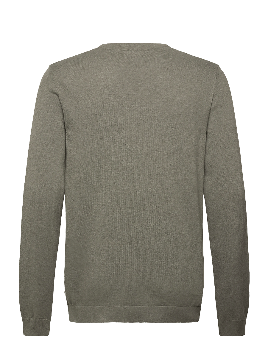 Lindbergh - O neck recycled yarn knit - rundhals - army - 1