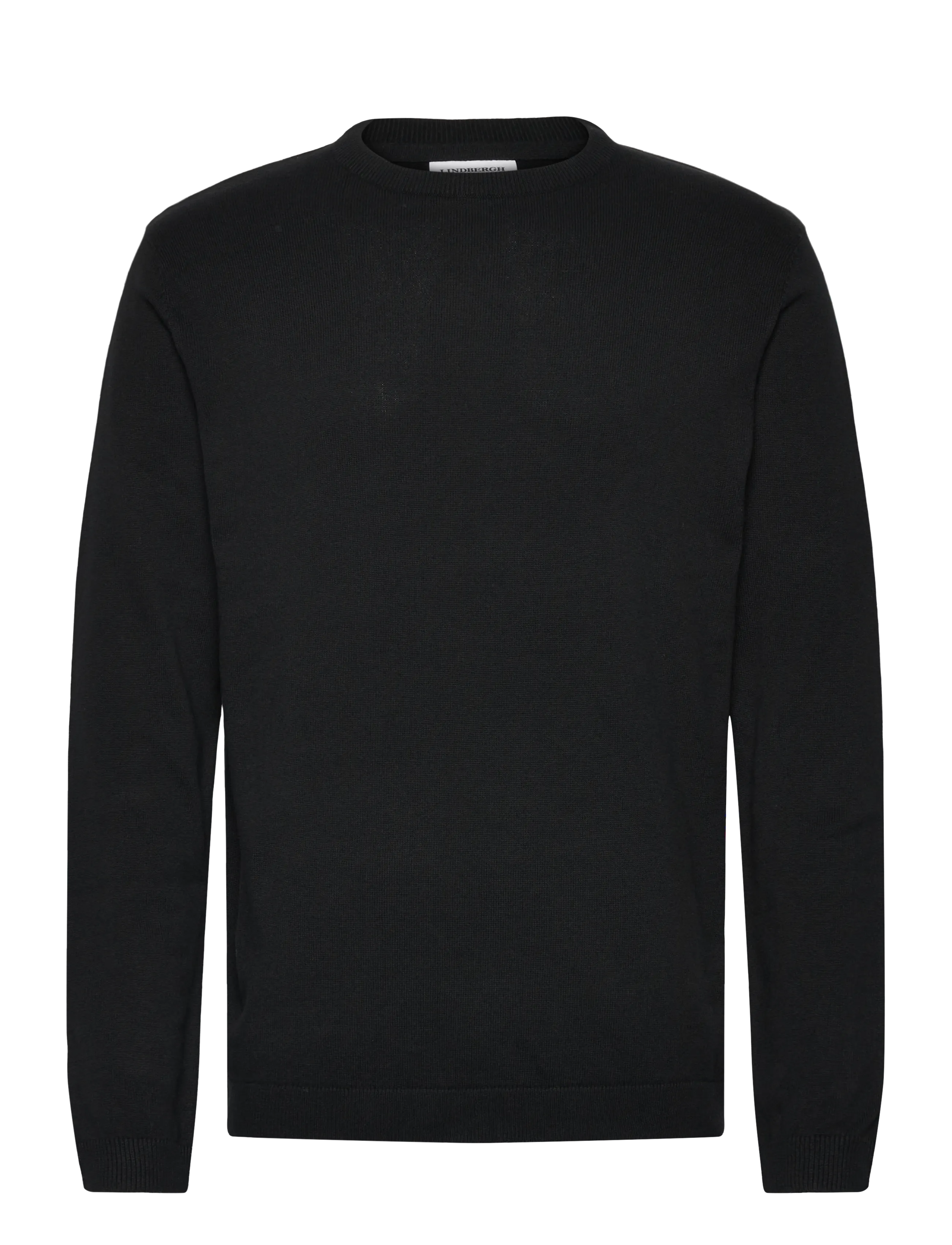 O neck recycled yarn knit - BLACK