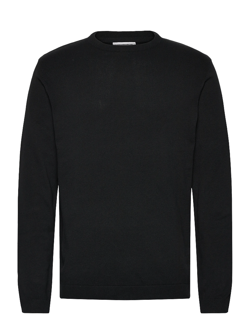 Lindbergh - O neck recycled yarn knit - rundhalsad - black - 0