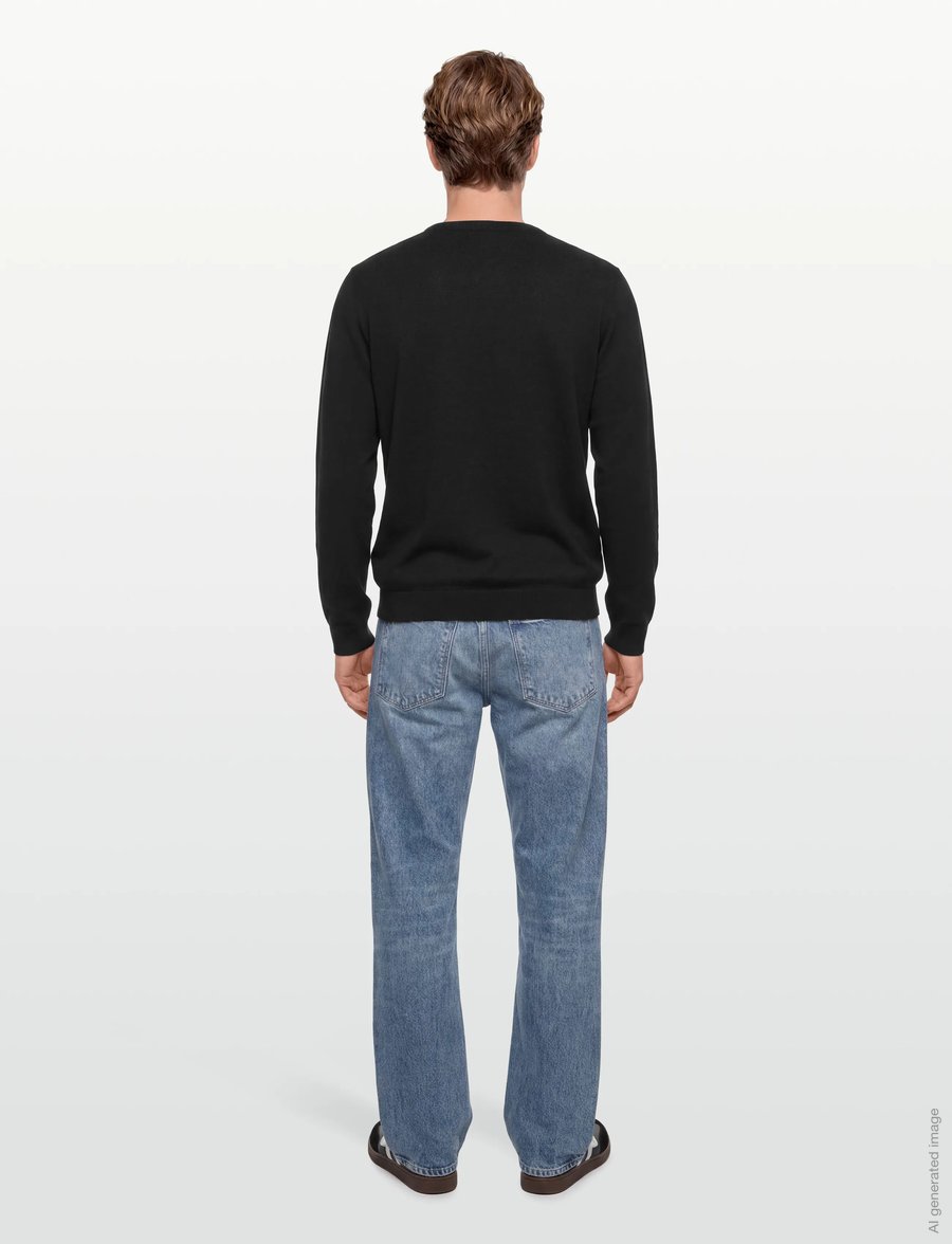Lindbergh - O neck recycled yarn knit - Ümara kaelusega - black - 4