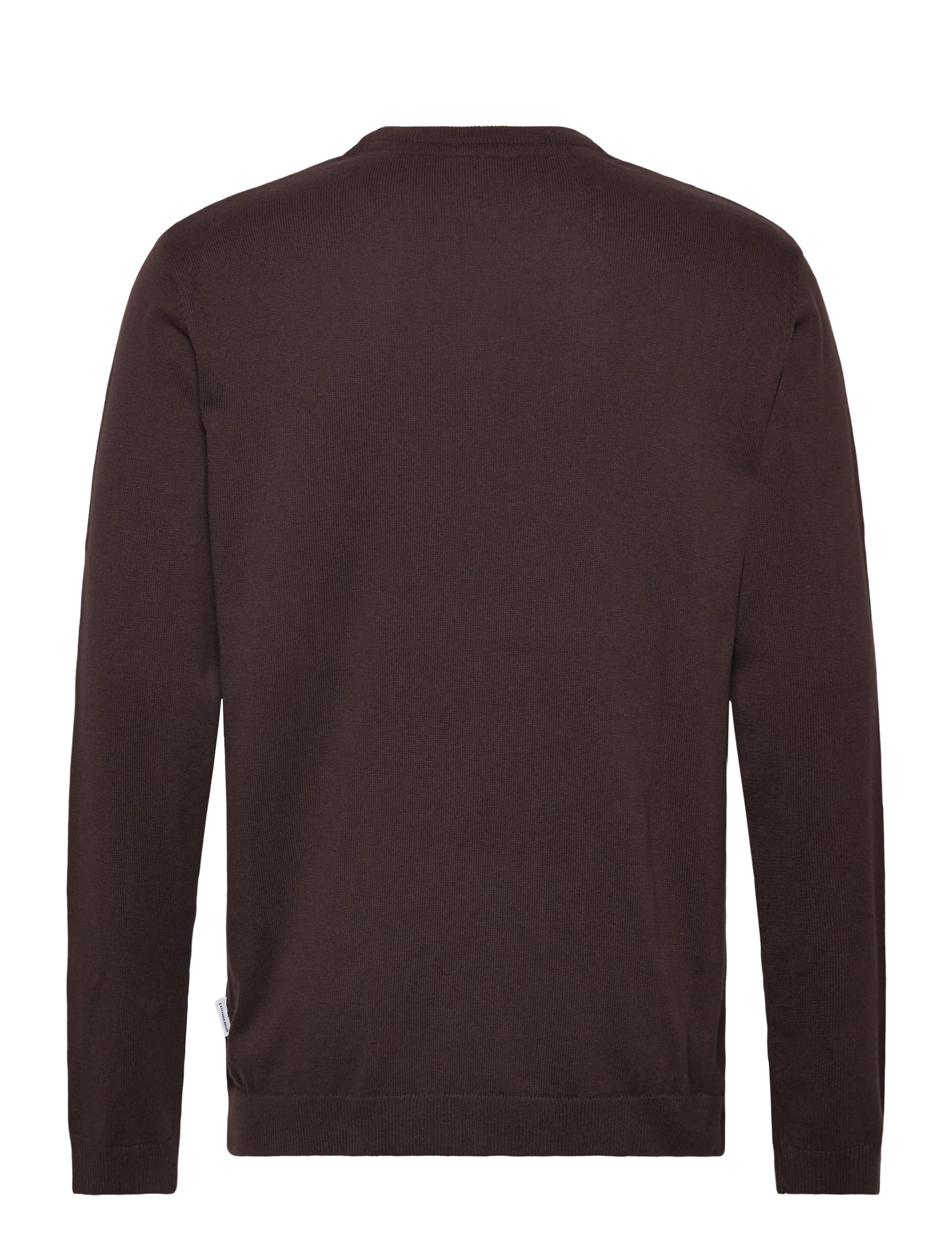Lindbergh - O neck recycled yarn knit - round necks - dk chocolate - 1