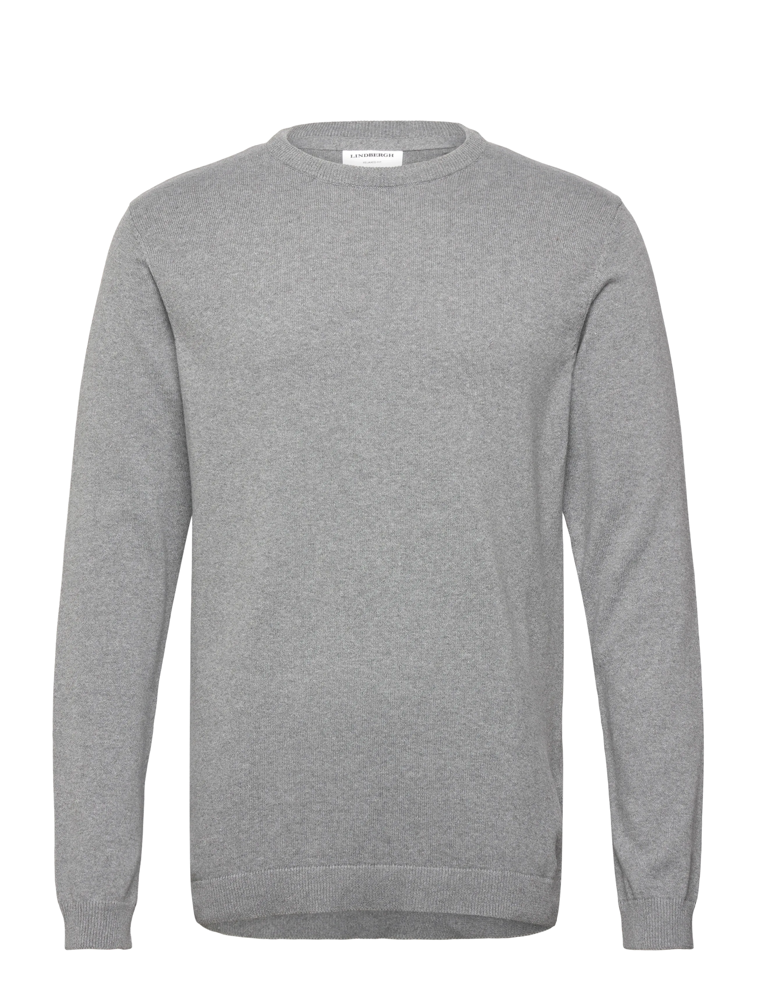 O neck recycled yarn knit - DK GREY