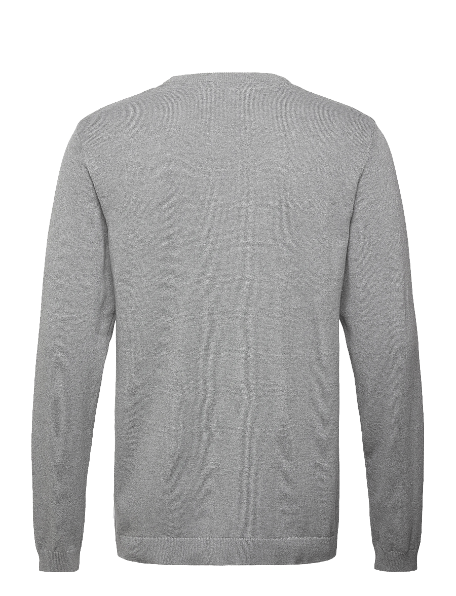 Lindbergh - O neck recycled yarn knit - rundhals - dk grey - 1