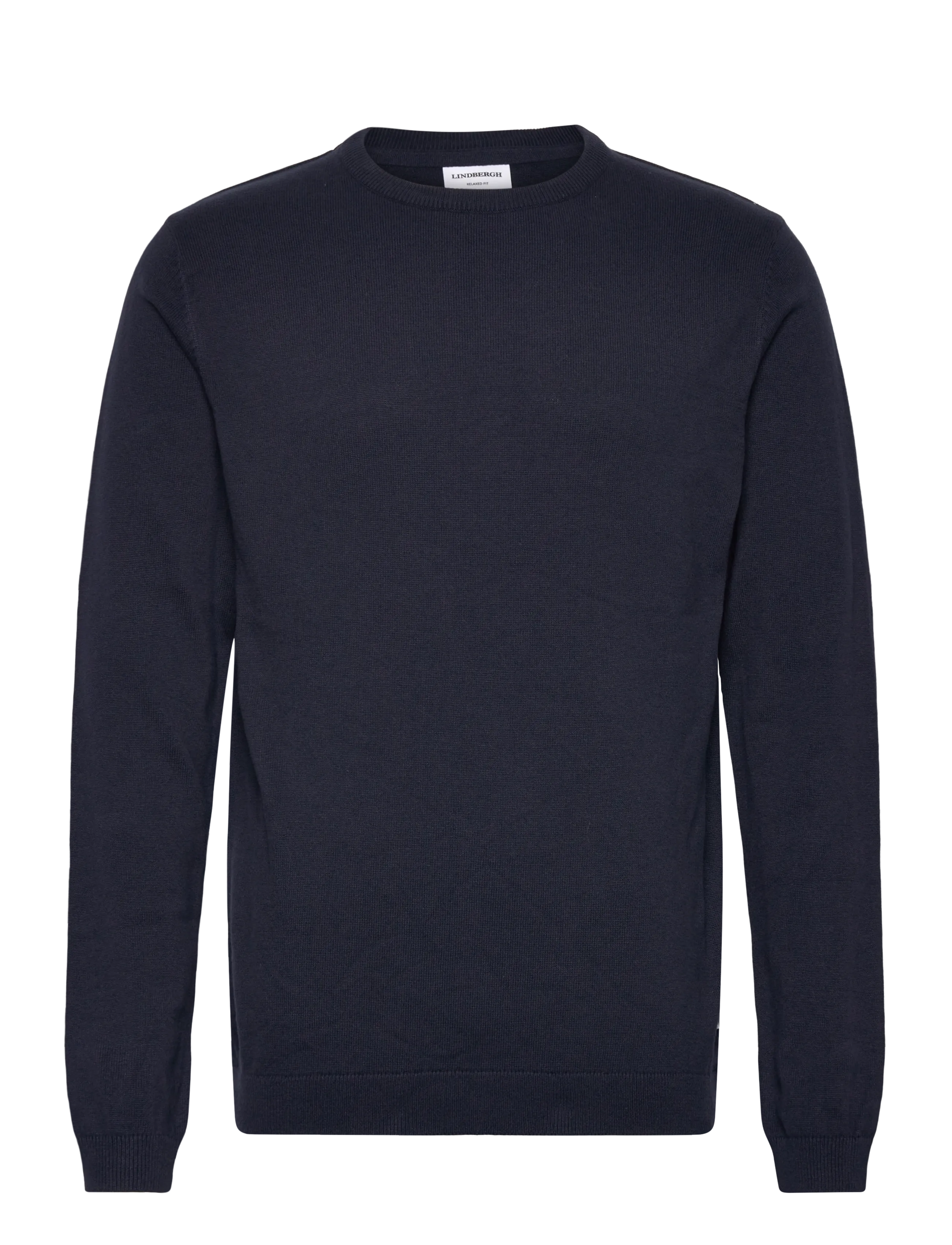 LINDBERGH O Neck Recycled Yarn Knit Navy - M - Herren