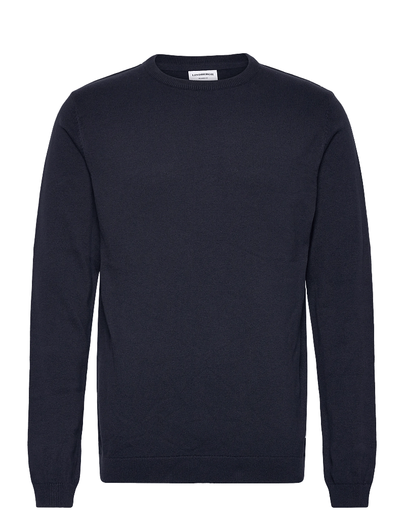 Lindbergh - O neck recycled yarn knit - rundhals - navy - 0