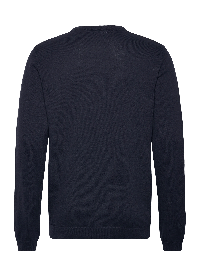 Lindbergh - O neck recycled yarn knit - rundhals - navy - 1