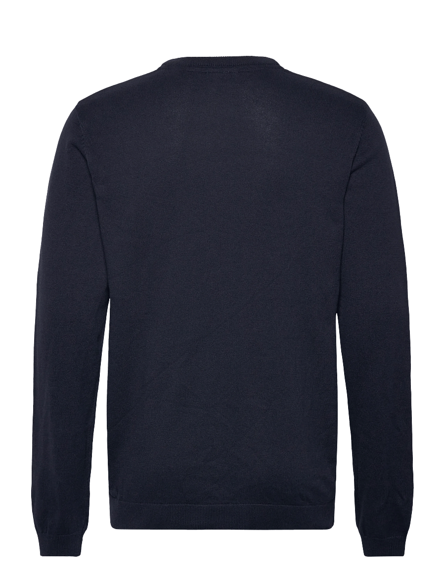 Lindbergh - O neck recycled yarn knit - ronde hals - navy - 1