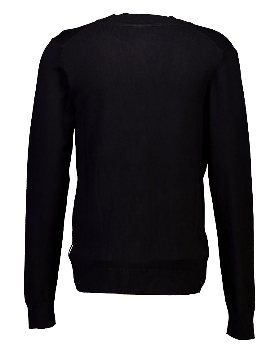 Lindbergh - Ecovero v-neck button cardigan - cardigans - black - 2