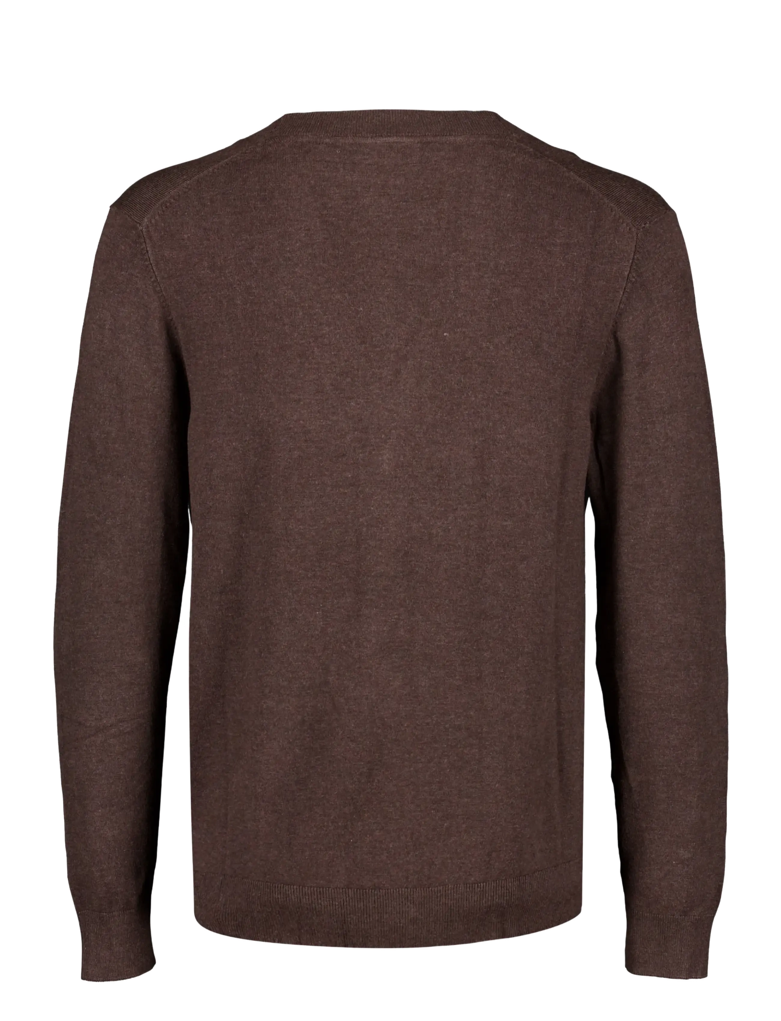 Lindbergh - Ecovero v-neck button cardigan - koftor - dk brown mel - 1